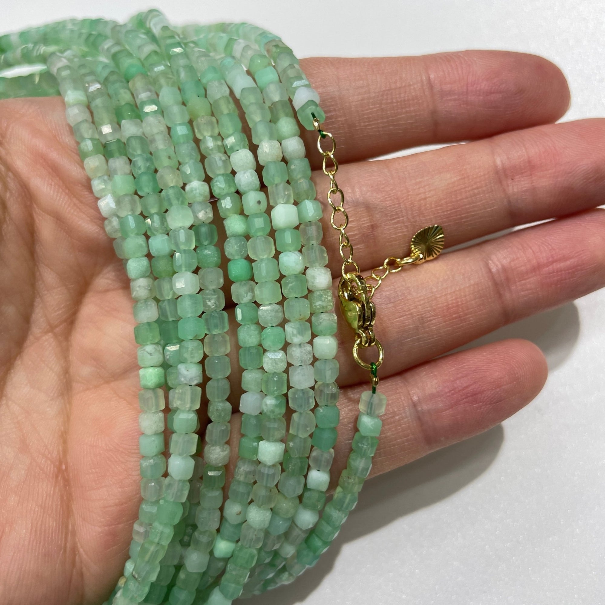 Australian Jade Micro Faceted Cube Collar Necklace - RockZ Sourcing Hub