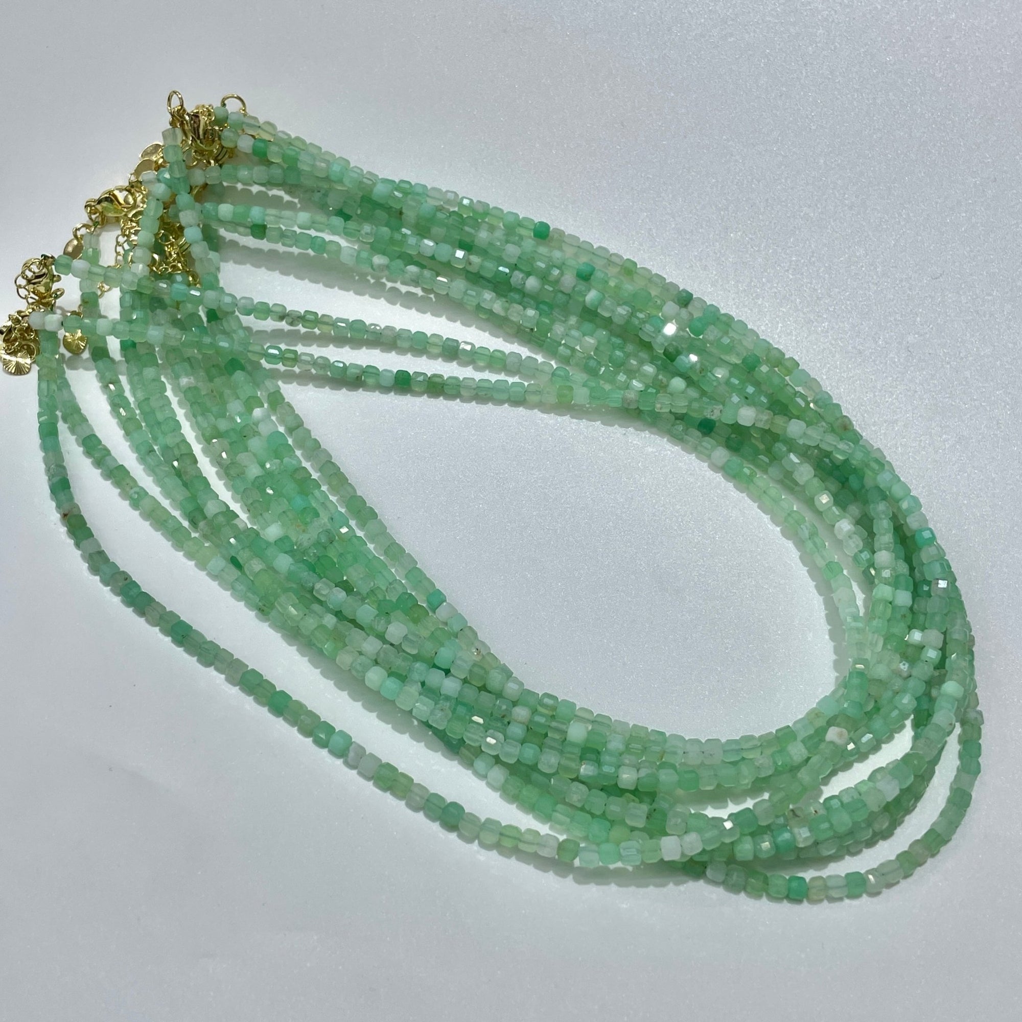 Australian Jade Micro Faceted Cube Collar Necklace - RockZ Sourcing Hub