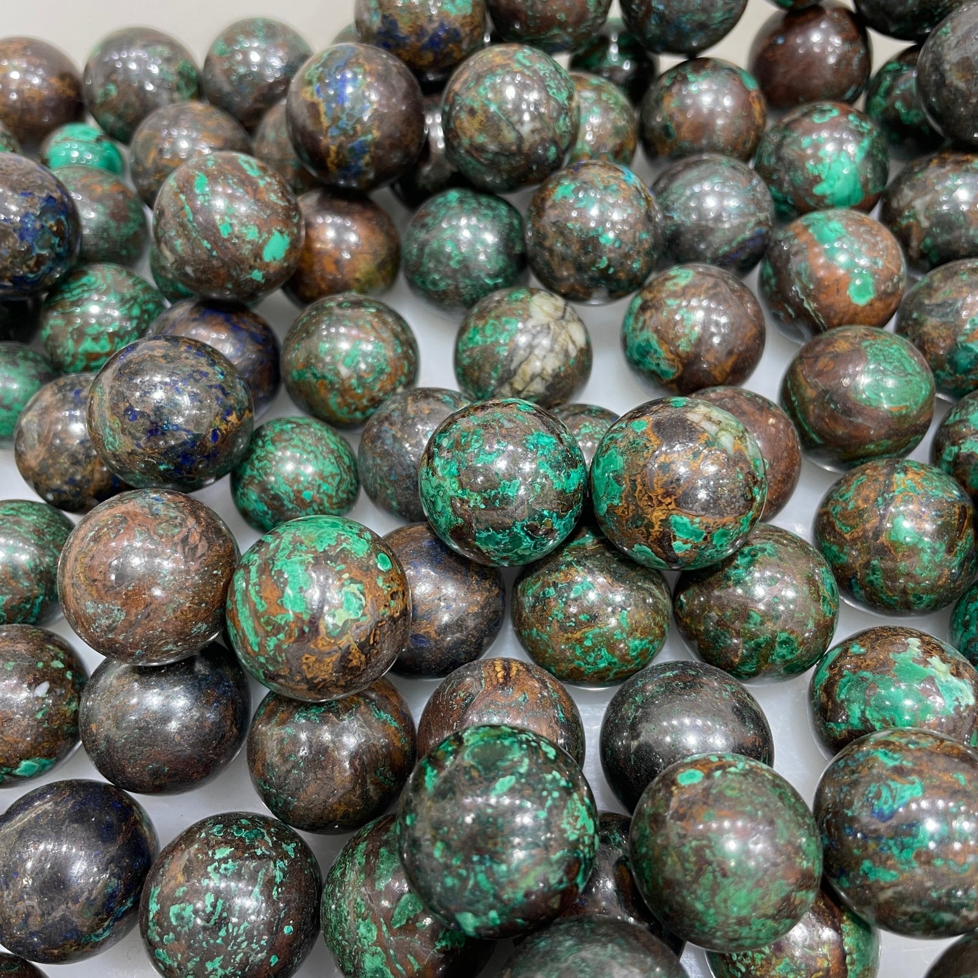 Azurite &amp; Malachite Stone Mini Sphere - Grade A - RockZ Sourcing Hub