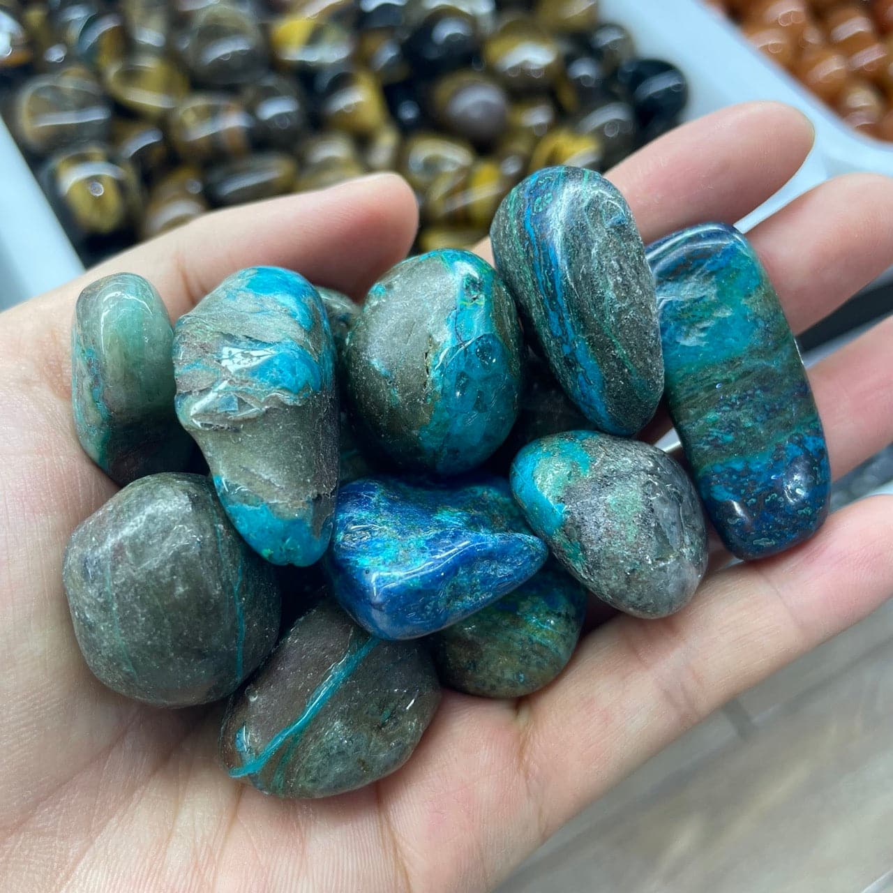 Azurite Tumblestone - RockZ Sourcing Hub