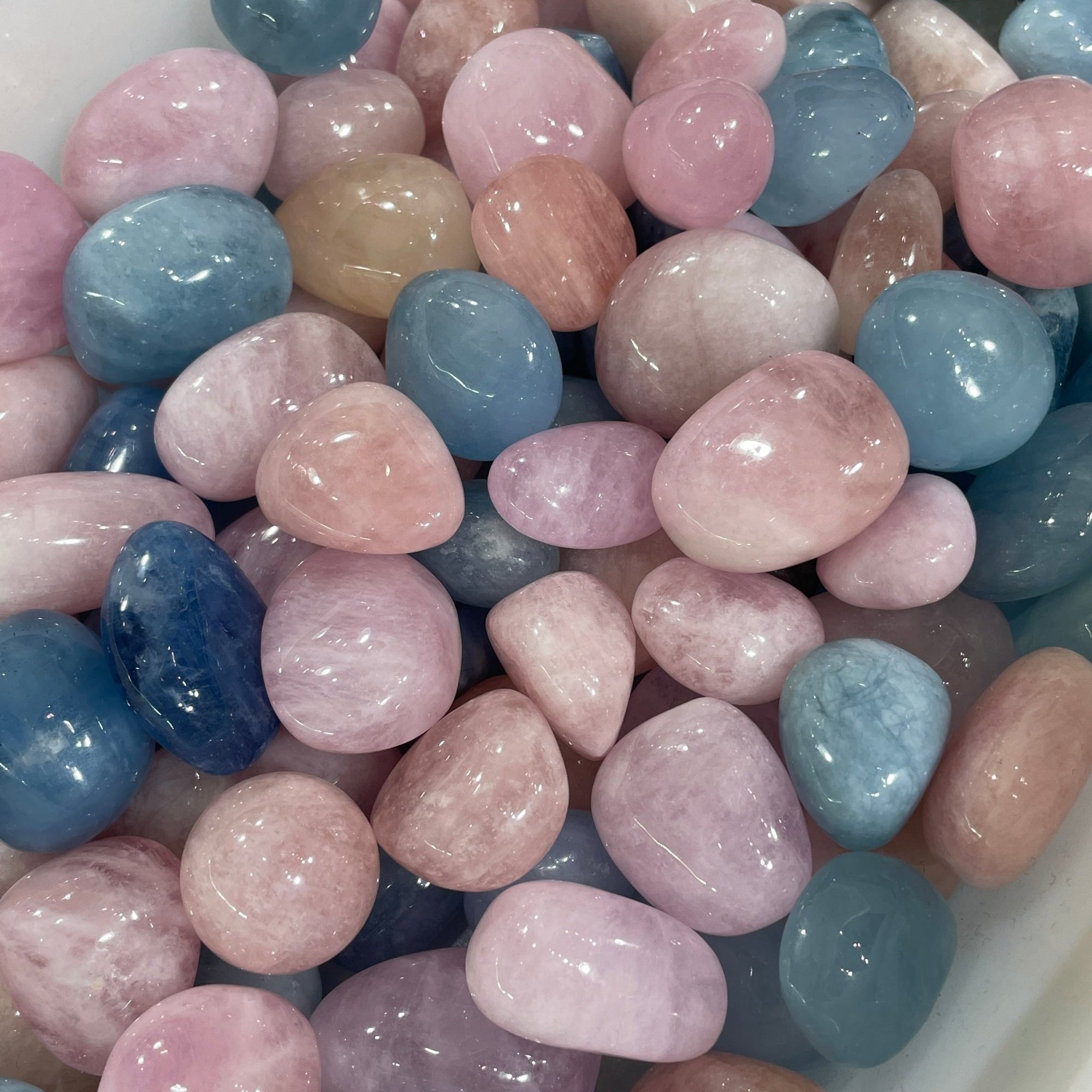 Beryl Tumblestone (Mixed Morganite/Aquamarine) - RockZ Sourcing Hub
