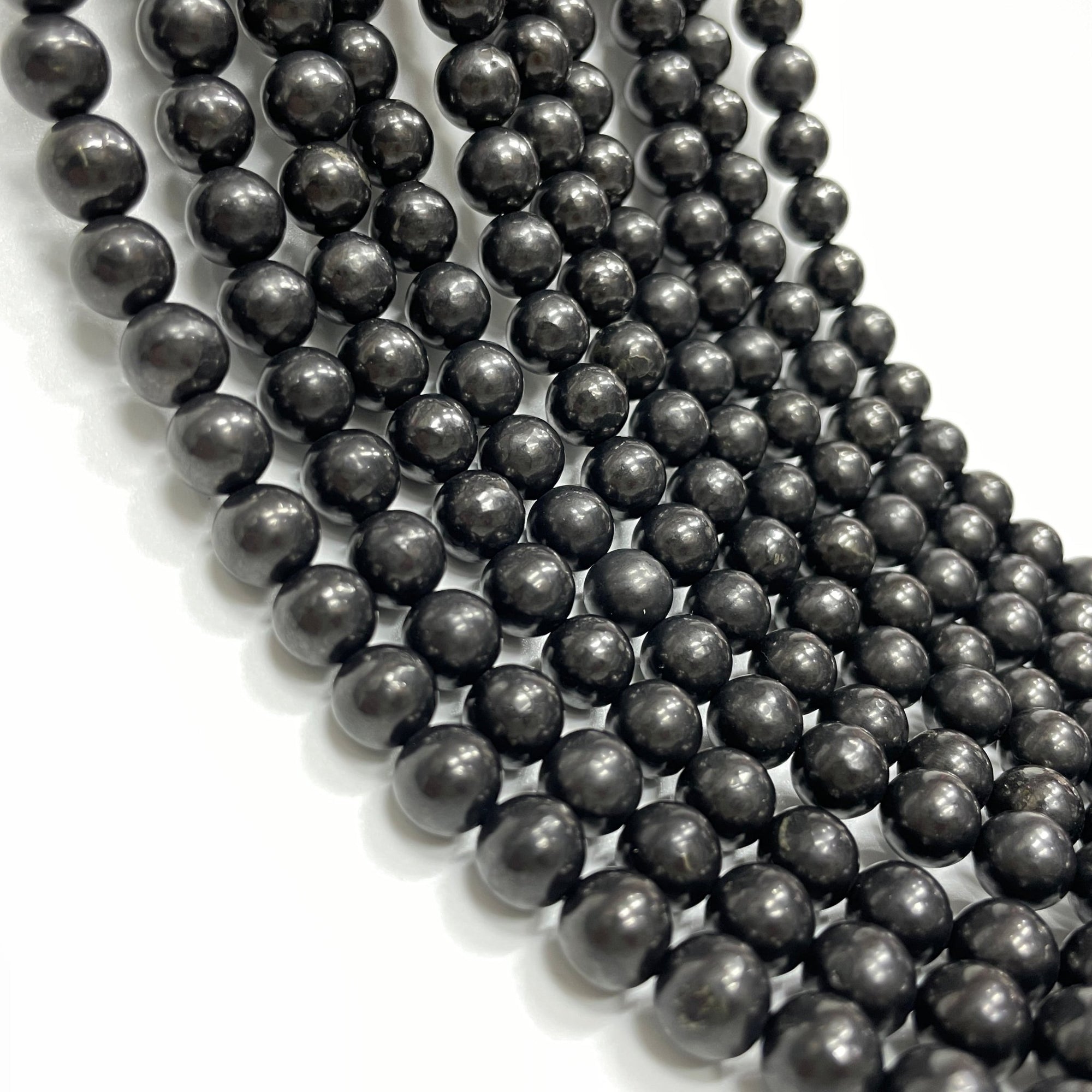 Black Shungite Bead Strand - RockZ Sourcing Hub