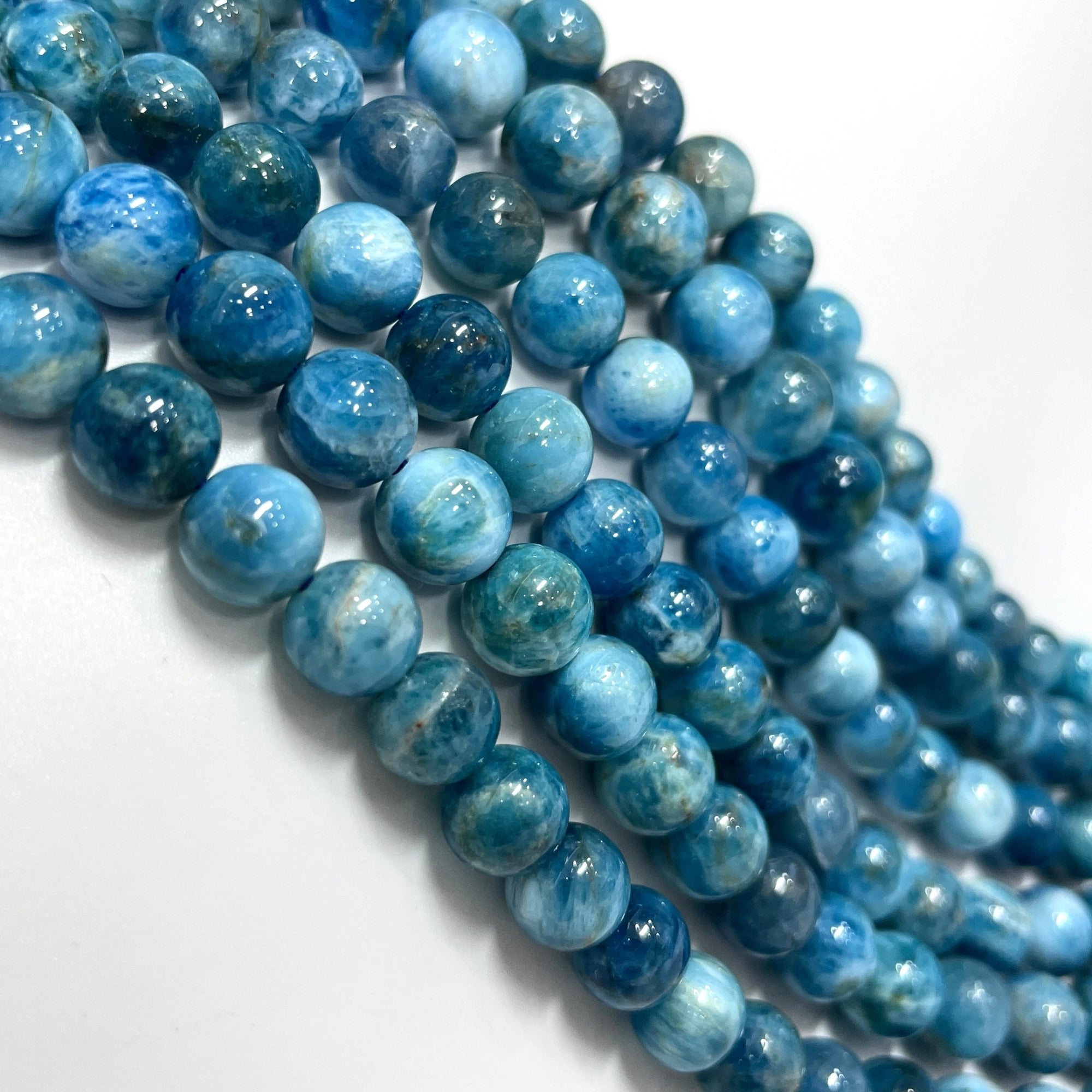 Blue Apatite Bead Strand - RockZ Sourcing Hub