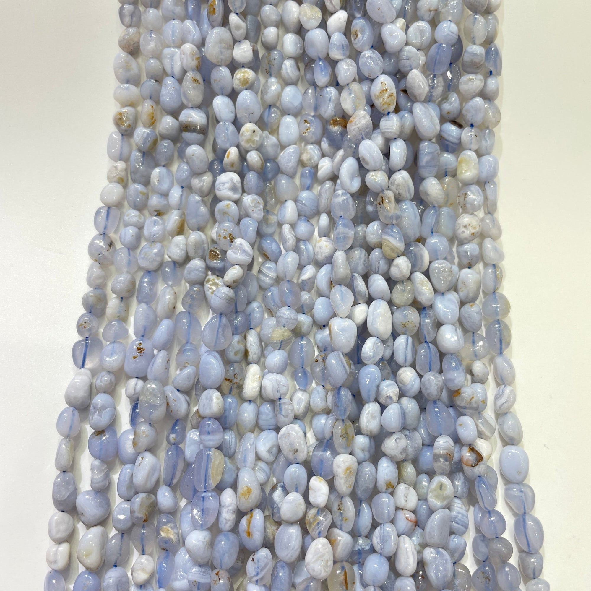 Blue Lace Agate Nugget Bead Strand - RockZ Sourcing Hub