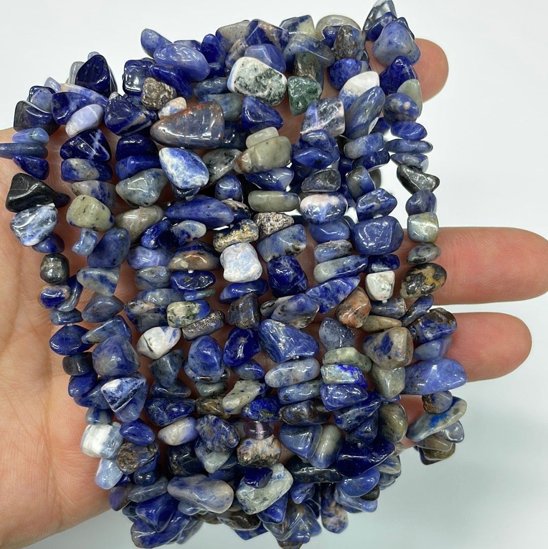 Blue Sodalite Drilled Chips Stretch Bracelet - RockZ Sourcing Hub