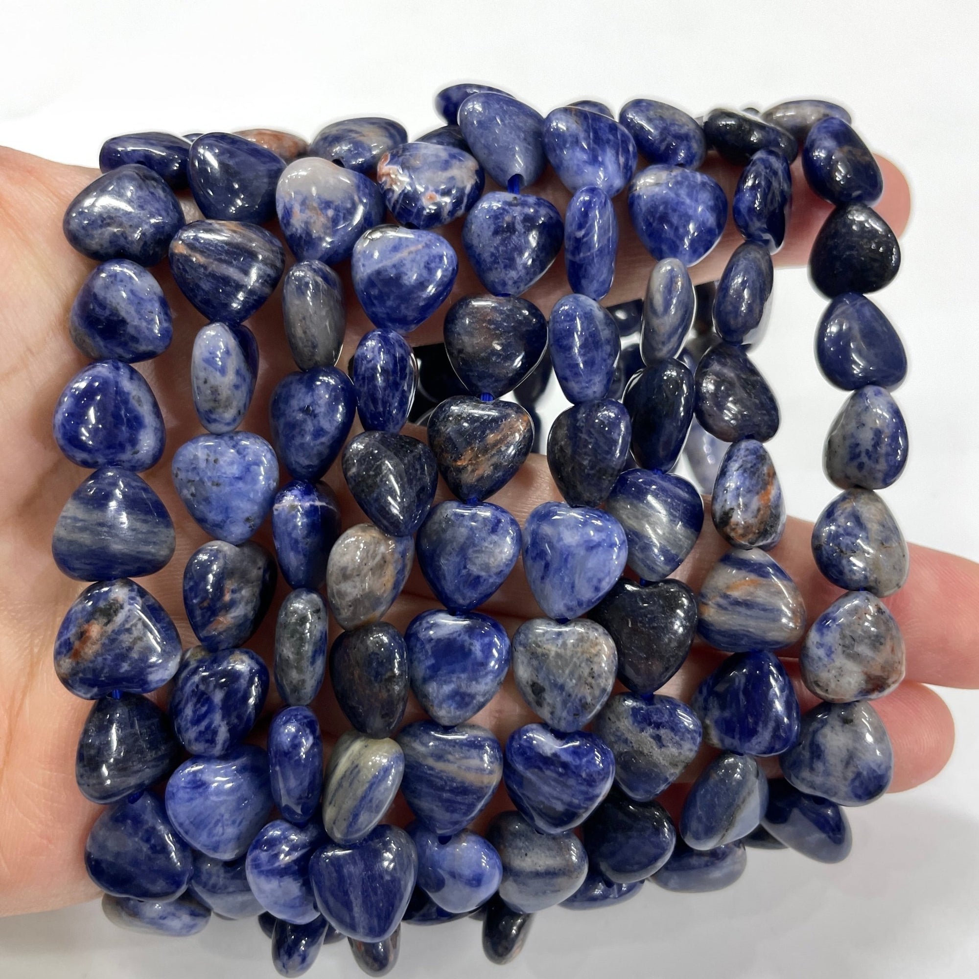 Blue Sodalite Heart-Shape Stretch Bracelet - RockZ Sourcing Hub