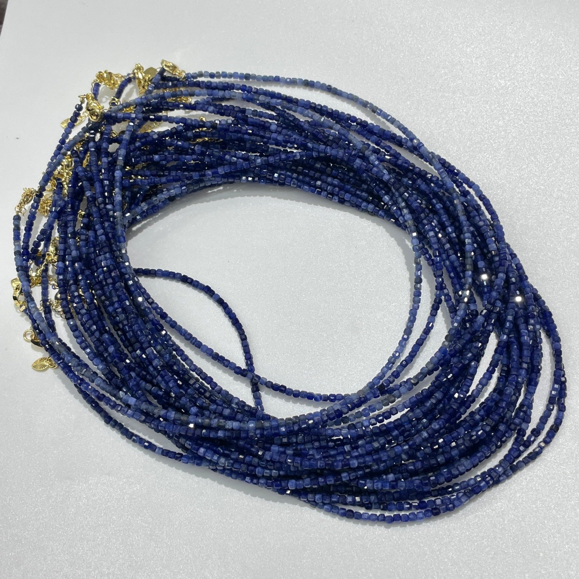 Blue Sodalite Micro Faceted Cube Collar Necklace - RockZ Sourcing Hub