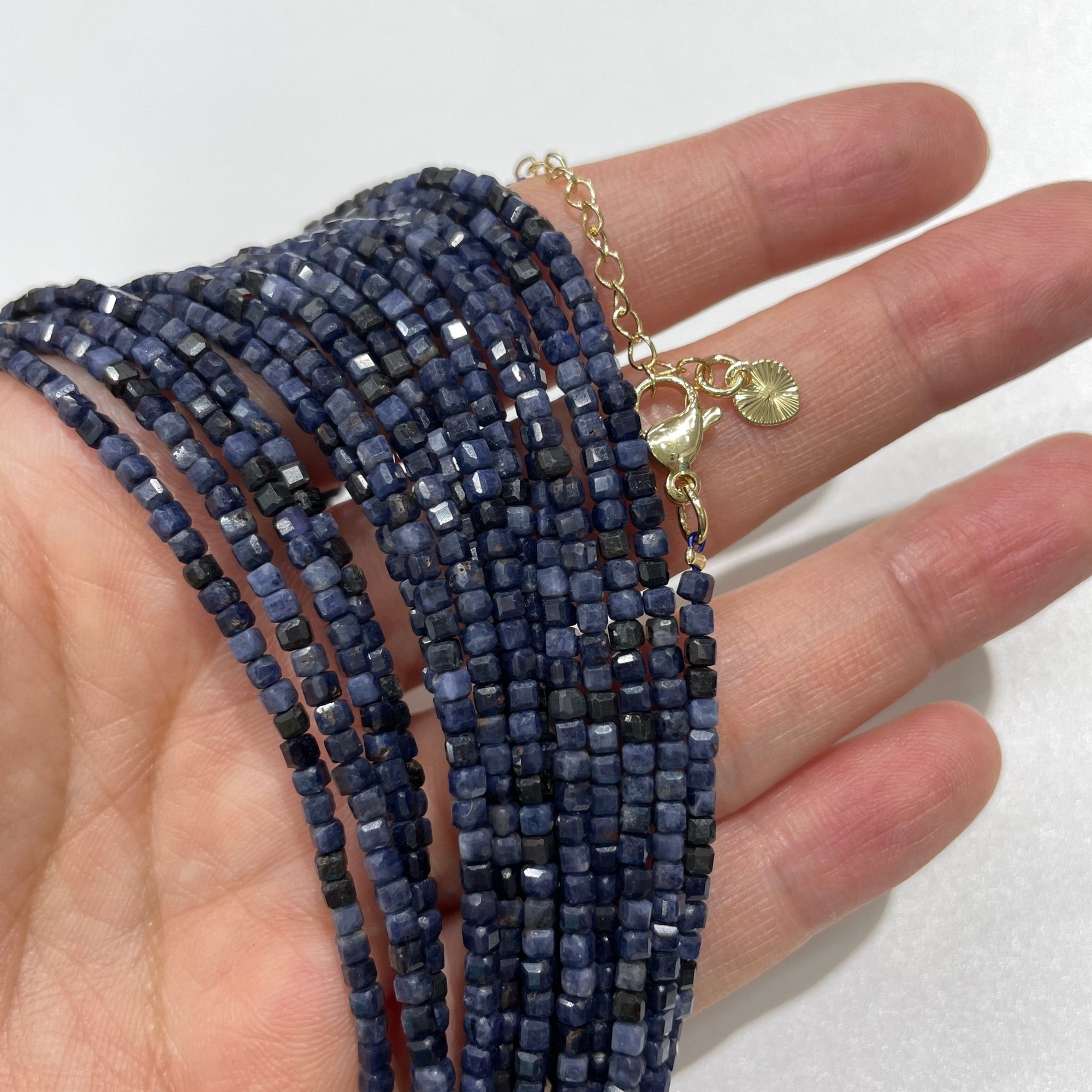 Blue Sodalite Micro Faceted Cube Collar Necklace - RockZ Sourcing Hub