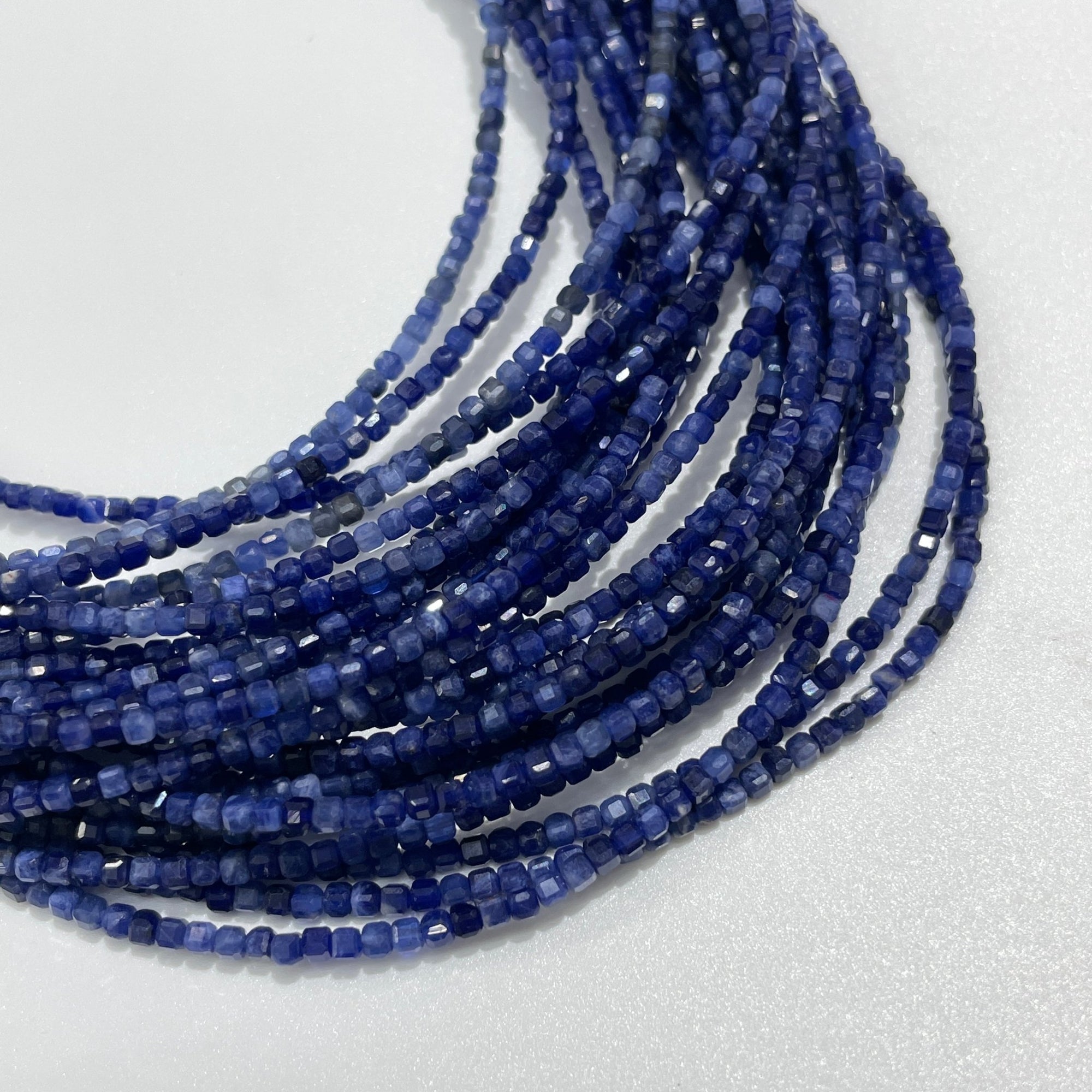 Blue Sodalite Micro Faceted Cube Collar Necklace - RockZ Sourcing Hub