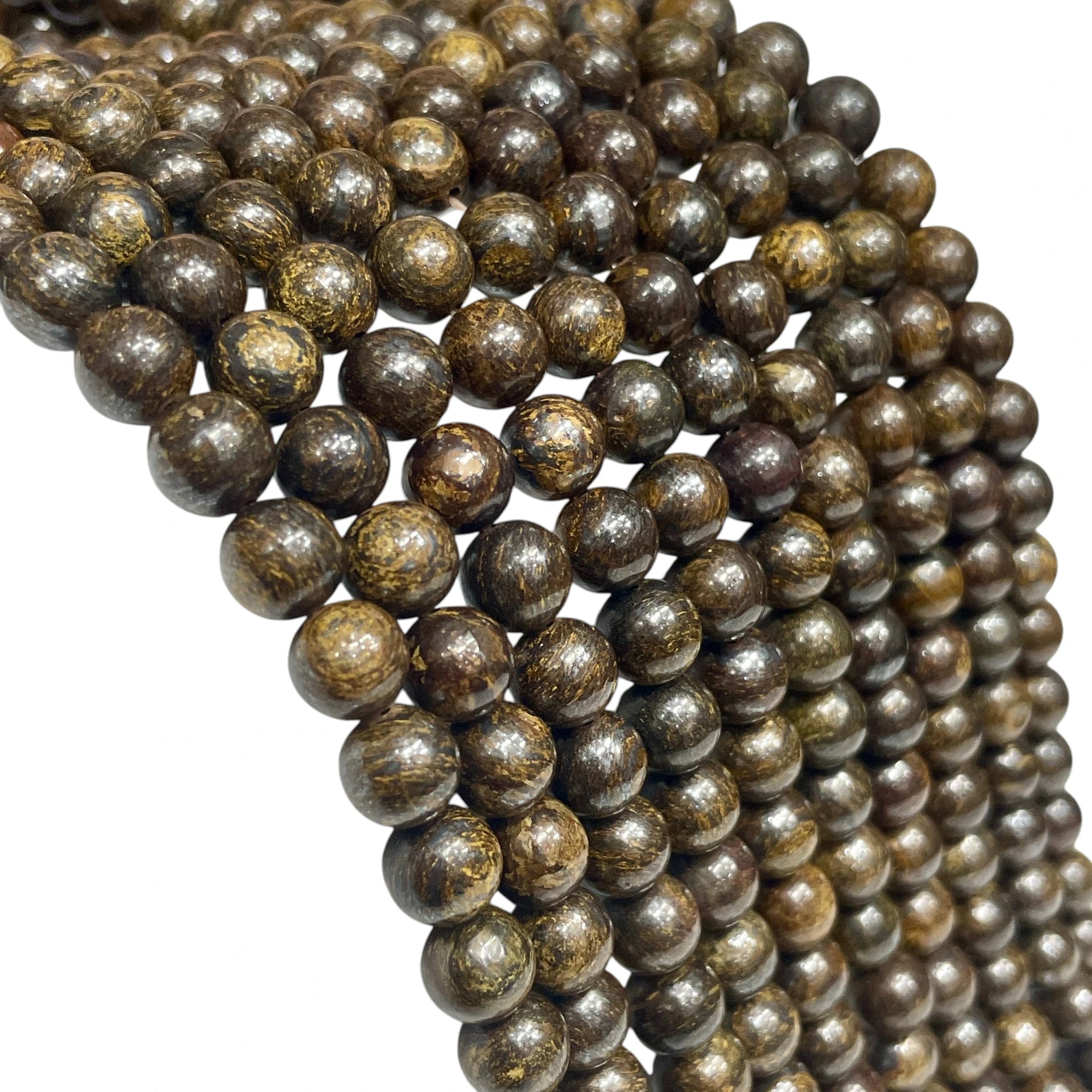 Bronzite Round Bead Strand