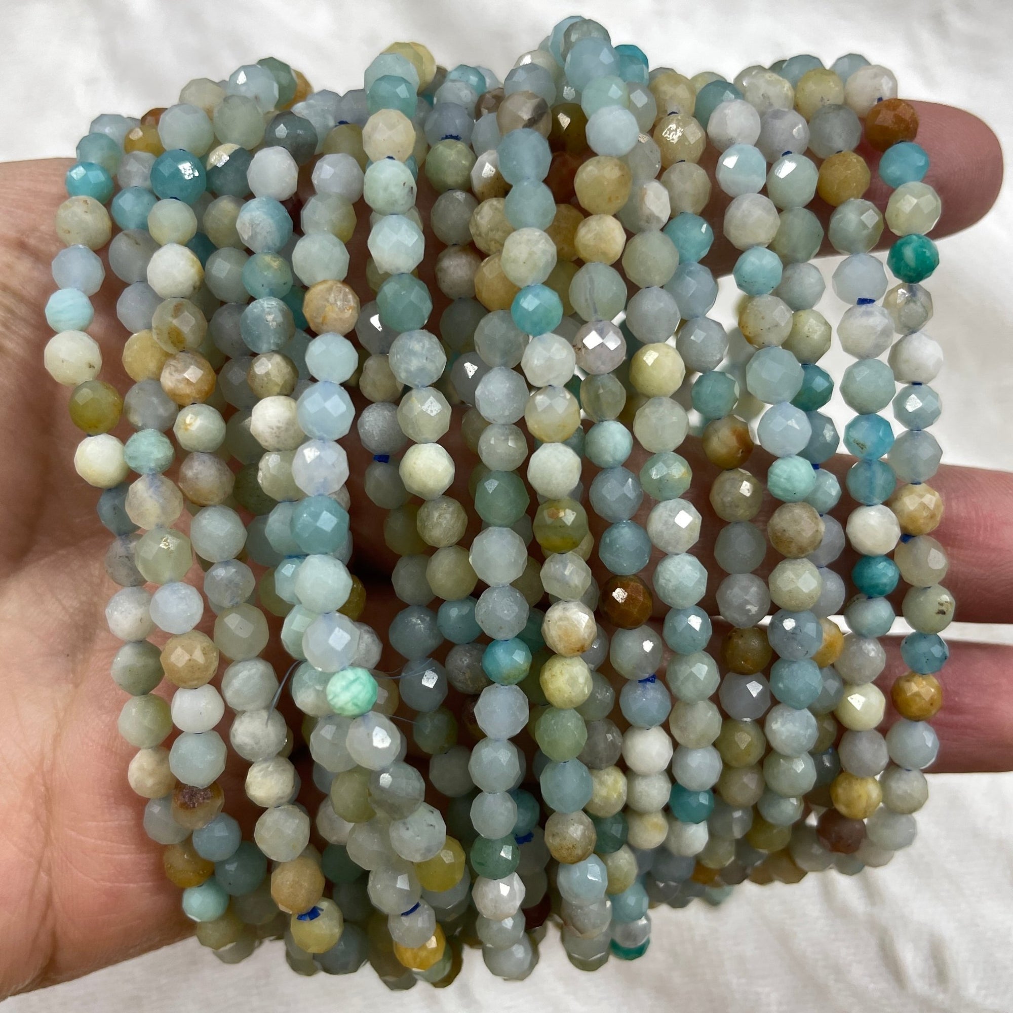 Caribbean Calcite Faceted Bead Stretch Bracelet - RockZ Sourcing Hub