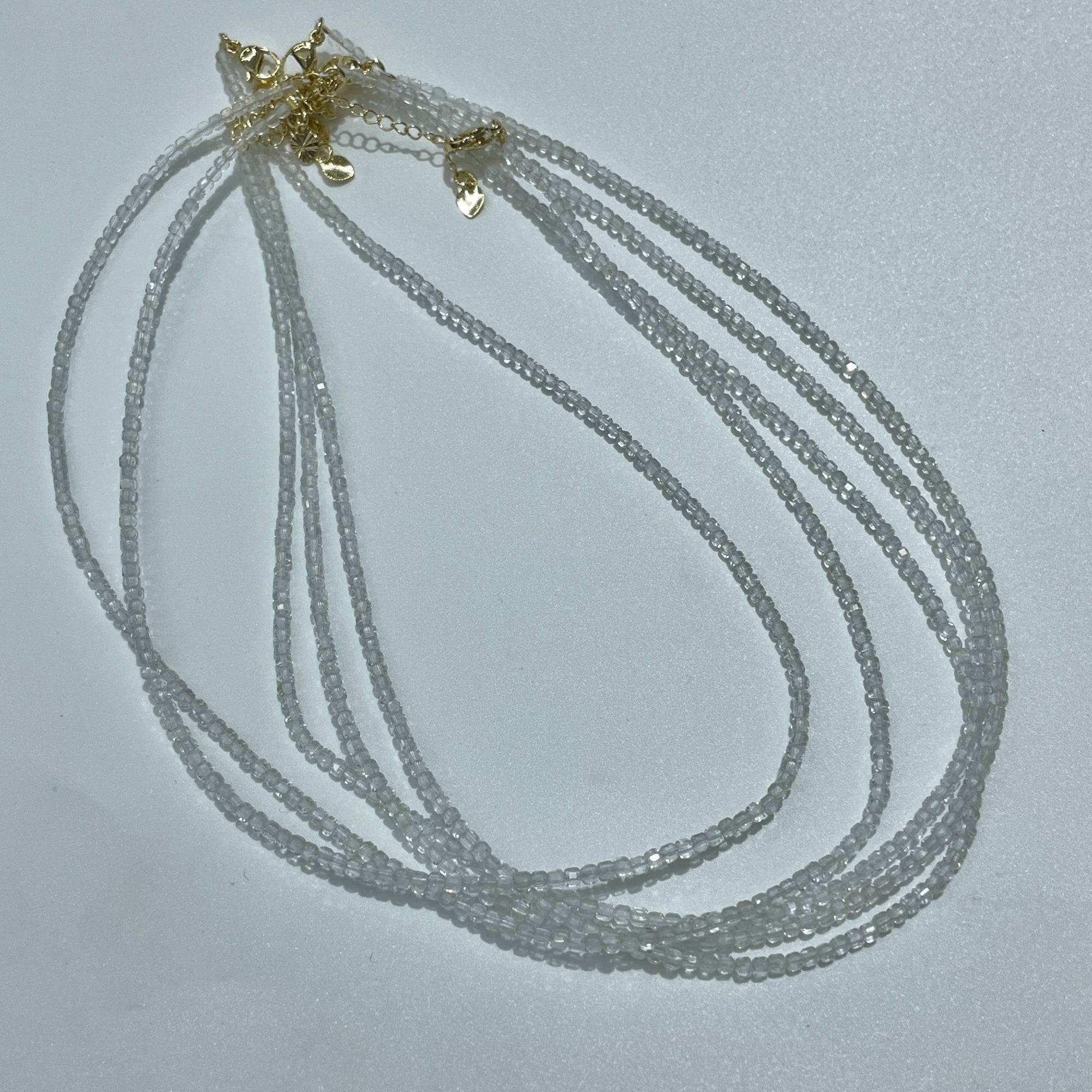 Clear Quartz Micro Faceted Cube Collar Necklace - RockZ Sourcing Hub