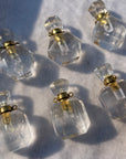 mini clear quartz perfume bottle