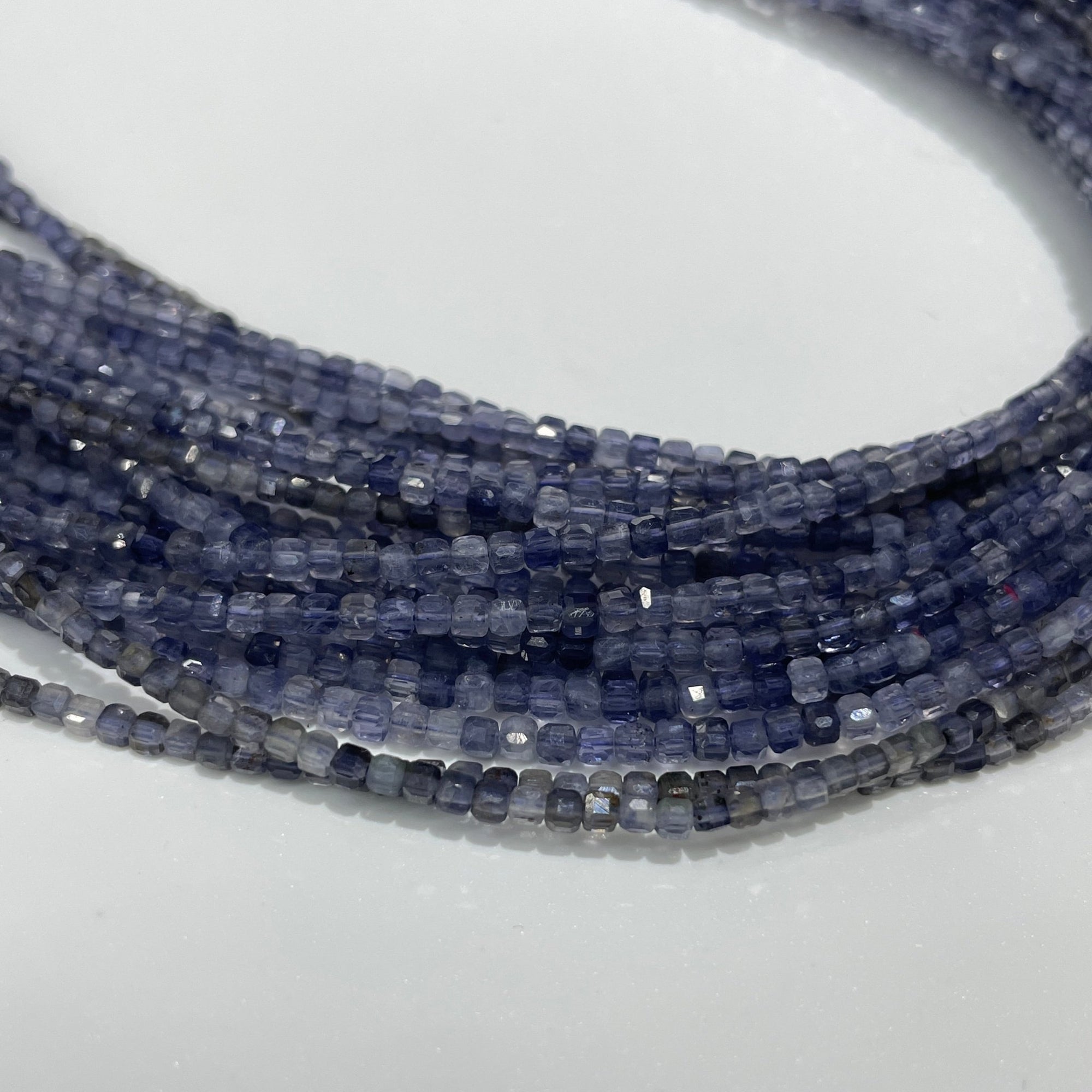 Cordierite Micro Faceted Cube Collar Necklace - RockZ Sourcing Hub
