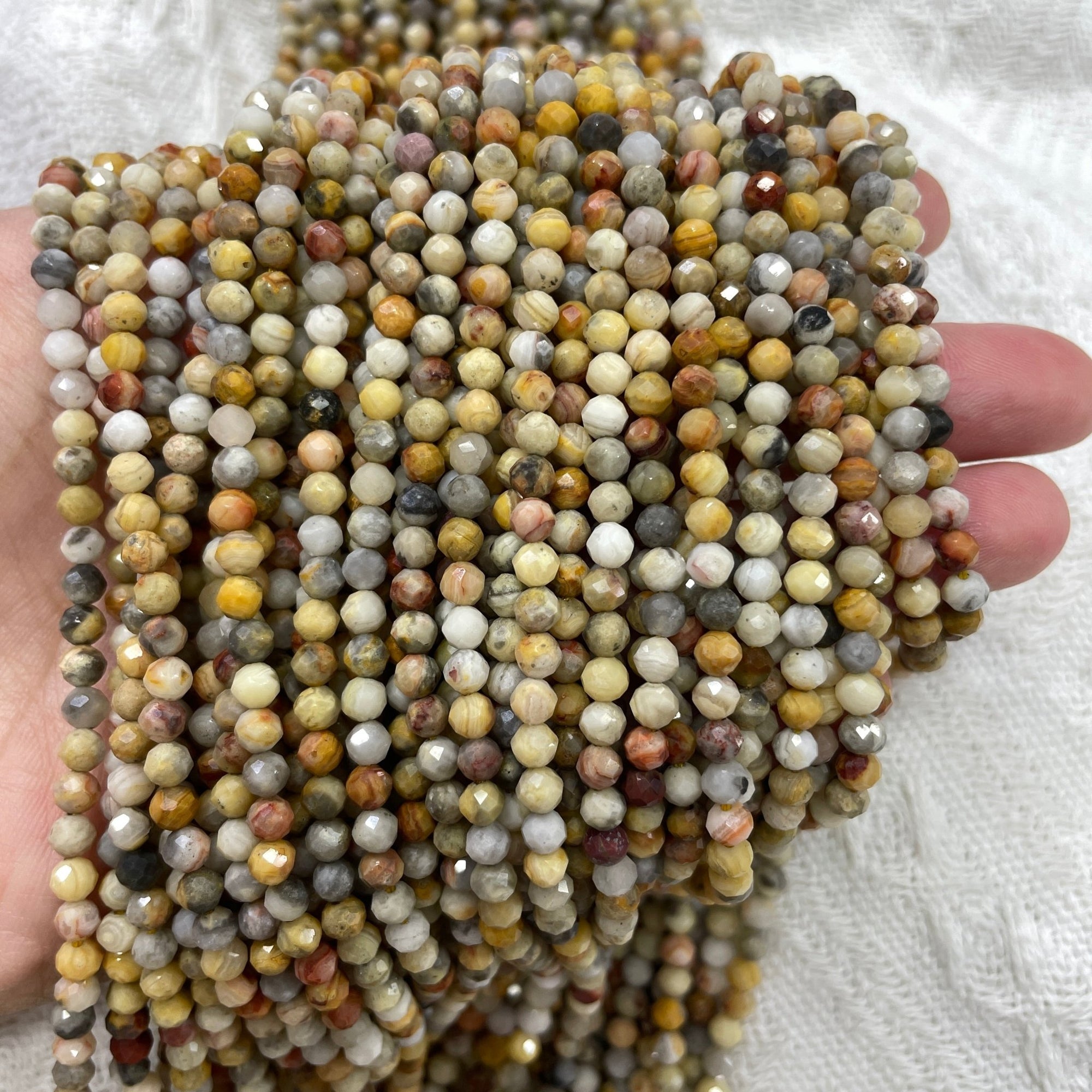 Crazy Agate Faceted Bead Strand - RockZ Sourcing Hub