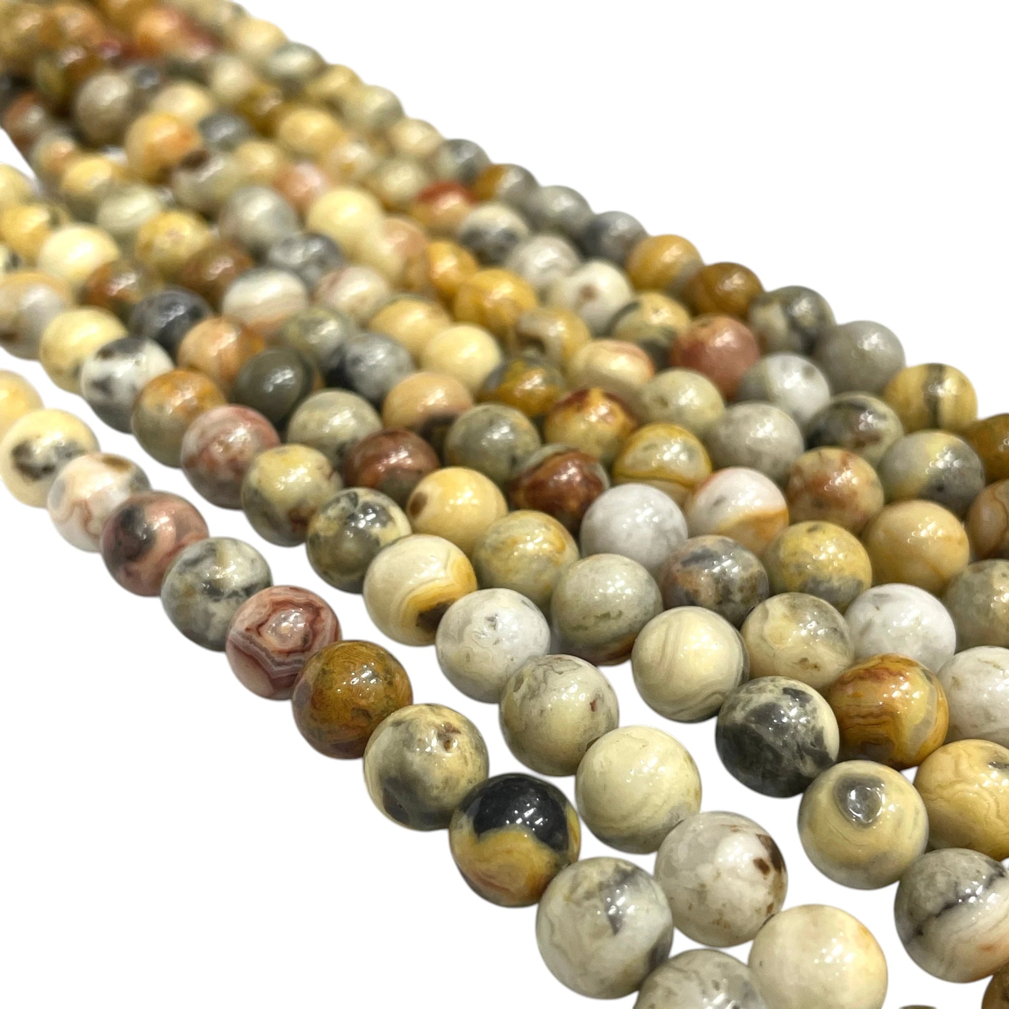 Crazy Agate Round Bead Strand