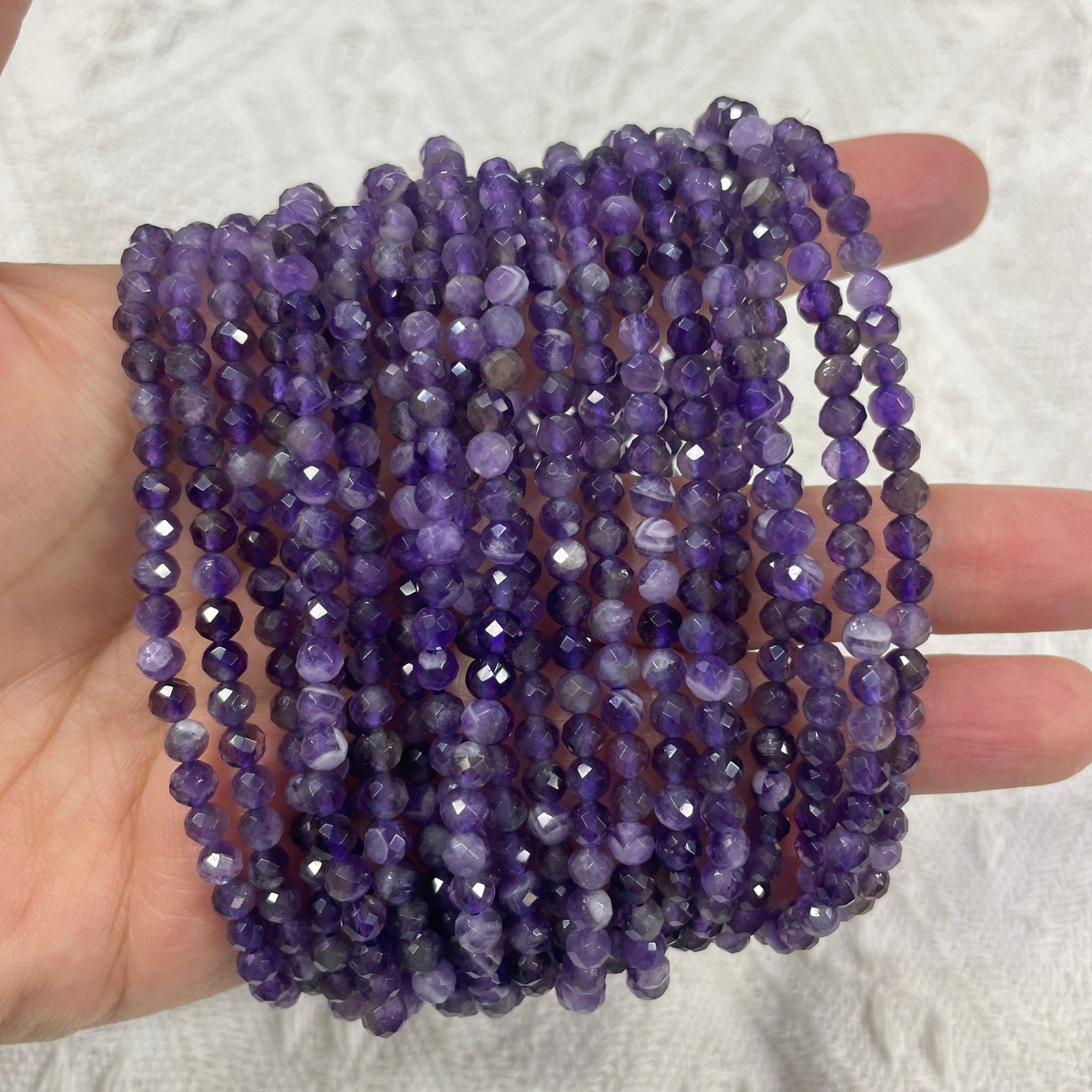 Dream Amethyst Faceted Bead Stretch Bracelet - RockZ Sourcing Hub