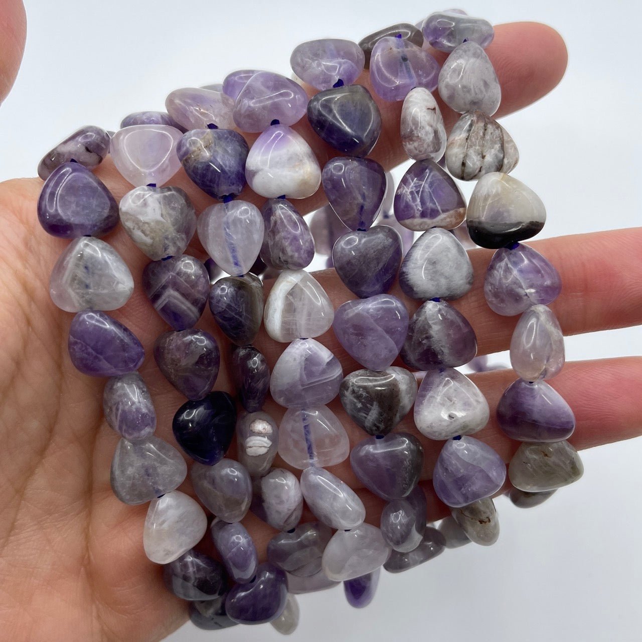 Dream Amethyst Heart - Shape Stretch Bracelet - RockZ Sourcing Hub