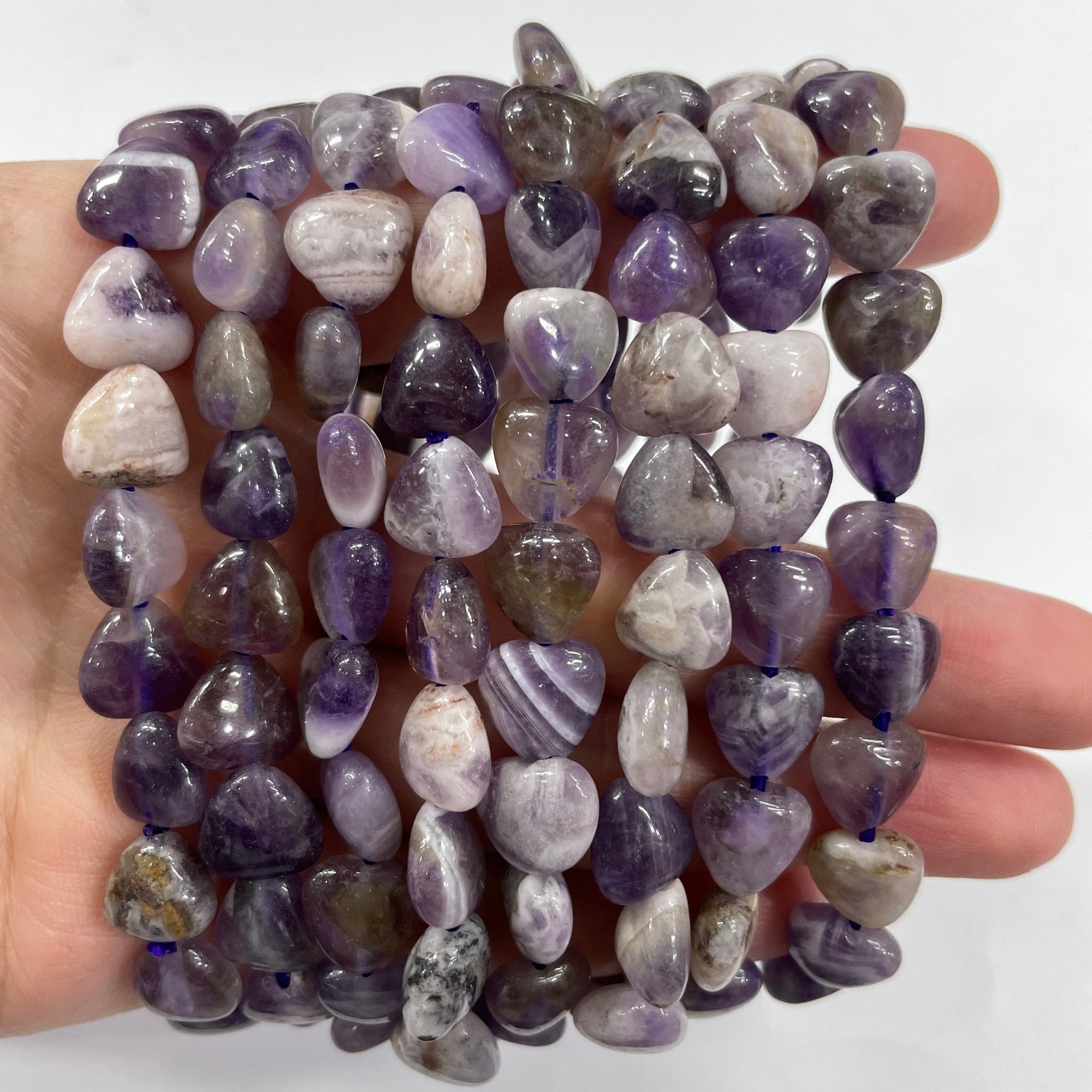 Dream Amethyst Heart-Shape Stretch Bracelet - RockZ Sourcing Hub