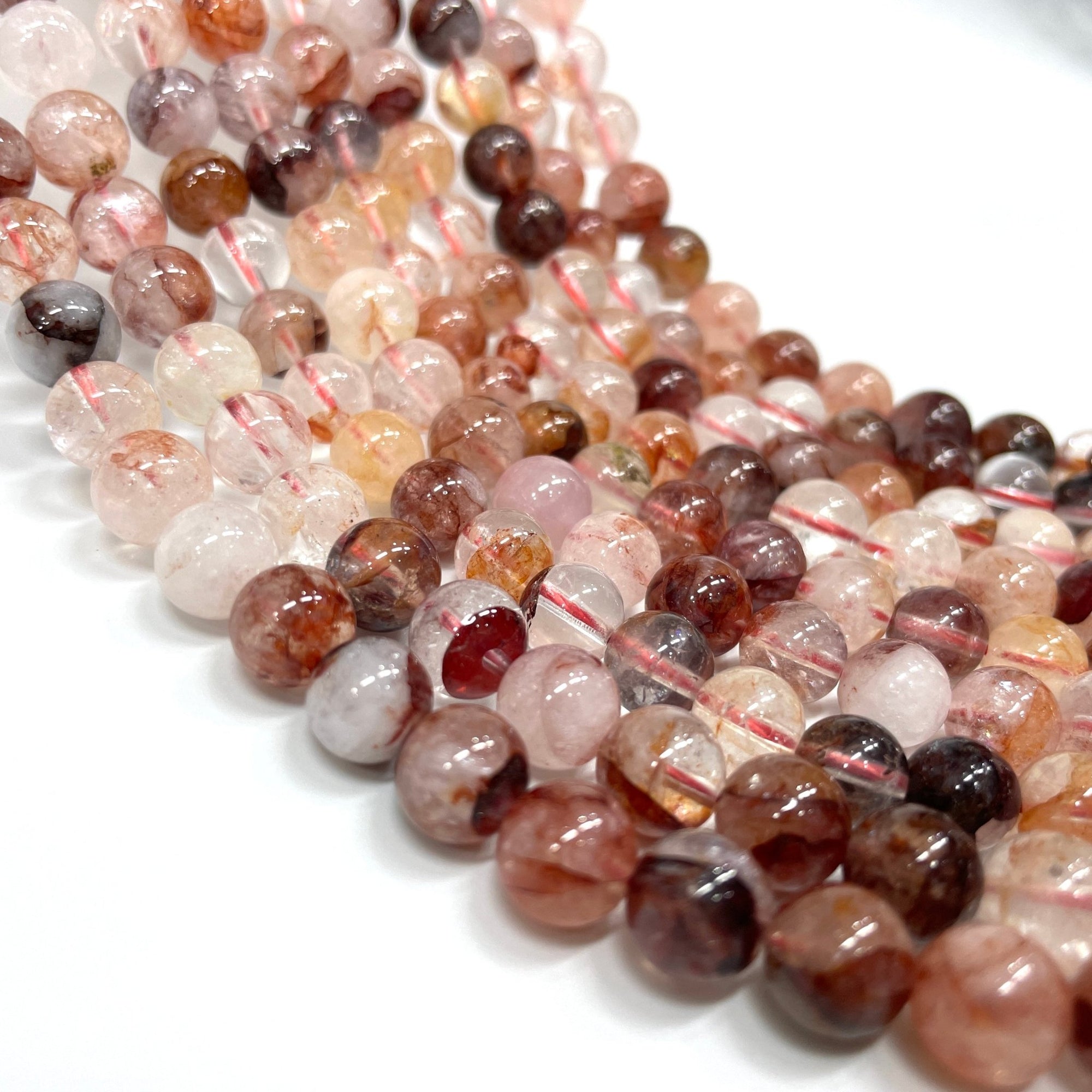 Fire Quartz Bead Strand - RockZ Sourcing Hub