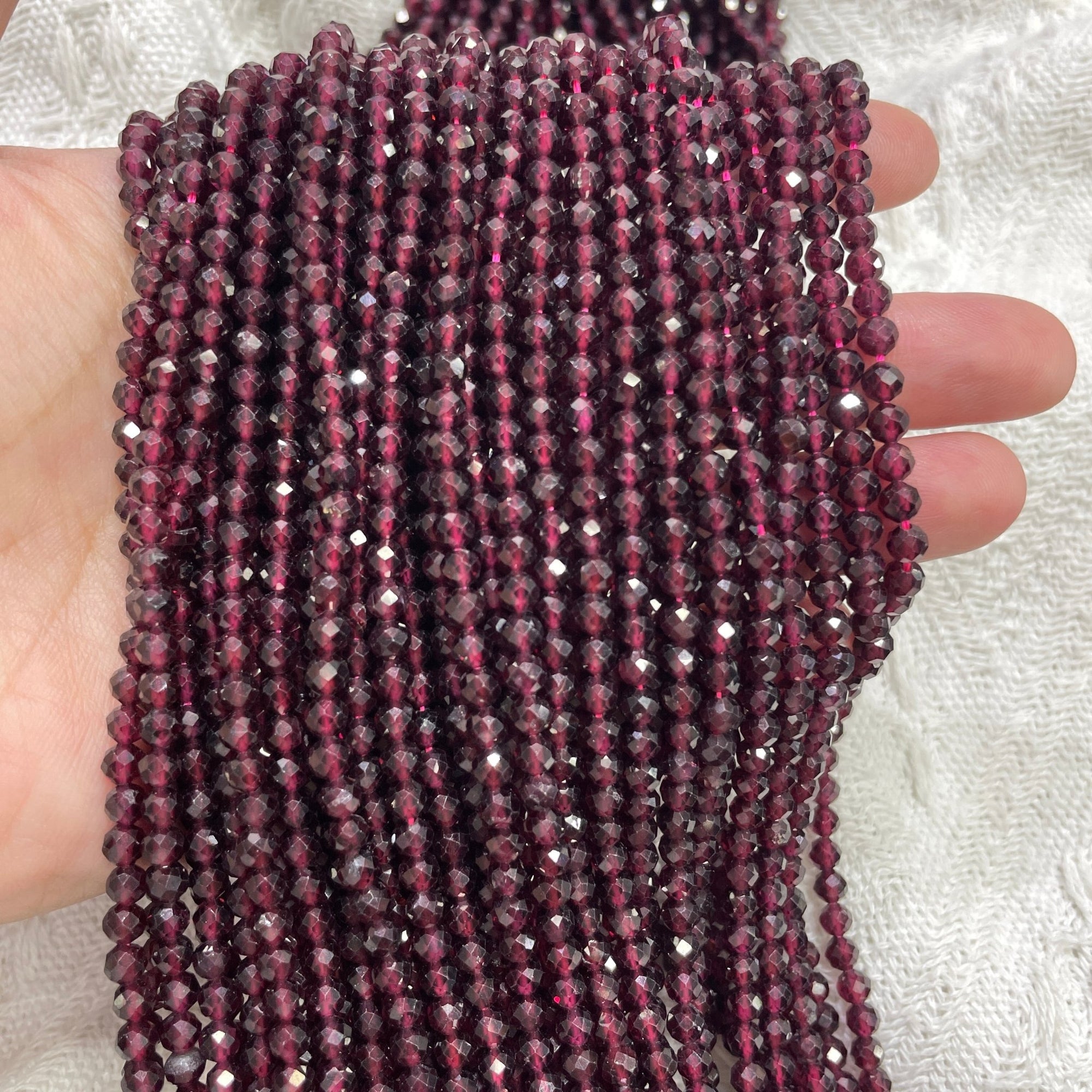 Garnet Faceted Bead Strand - RockZ Sourcing Hub