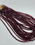 Garnet Micro Faceted Cube Collar Necklace - RockZ Sourcing Hub