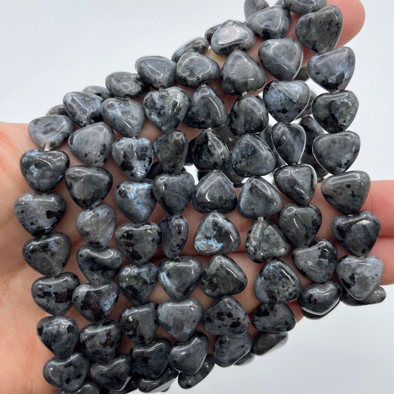 Glaucophane Heart - Shape Stretch Bracelet - RockZ Sourcing Hub
