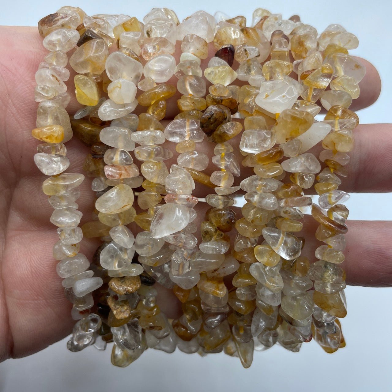 Golden Healer Drilled Chips Stretch Bracelet - RockZ Sourcing Hub