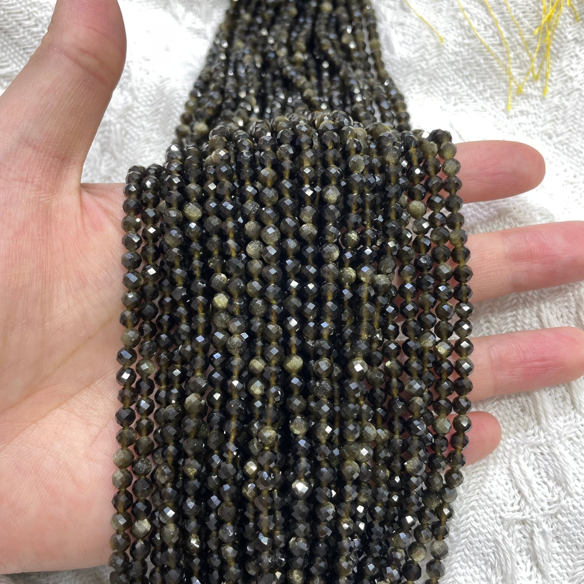 Golden Obsidian Faceted Bead Strand - RockZ Sourcing Hub