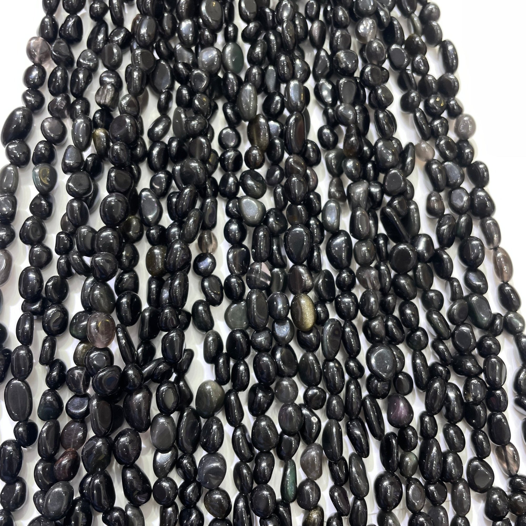 Golden Obsidian Nugget Bead Strand - RockZ Sourcing Hub