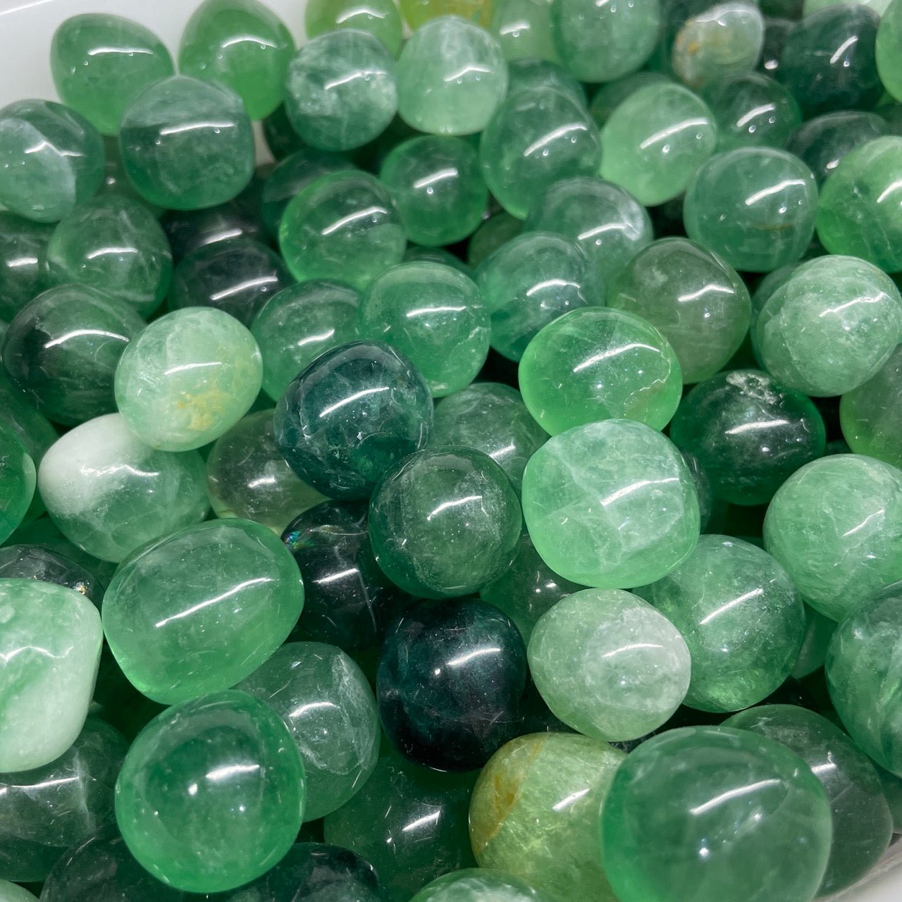 Green Fluorite Tumblestone - RockZ Sourcing Hub