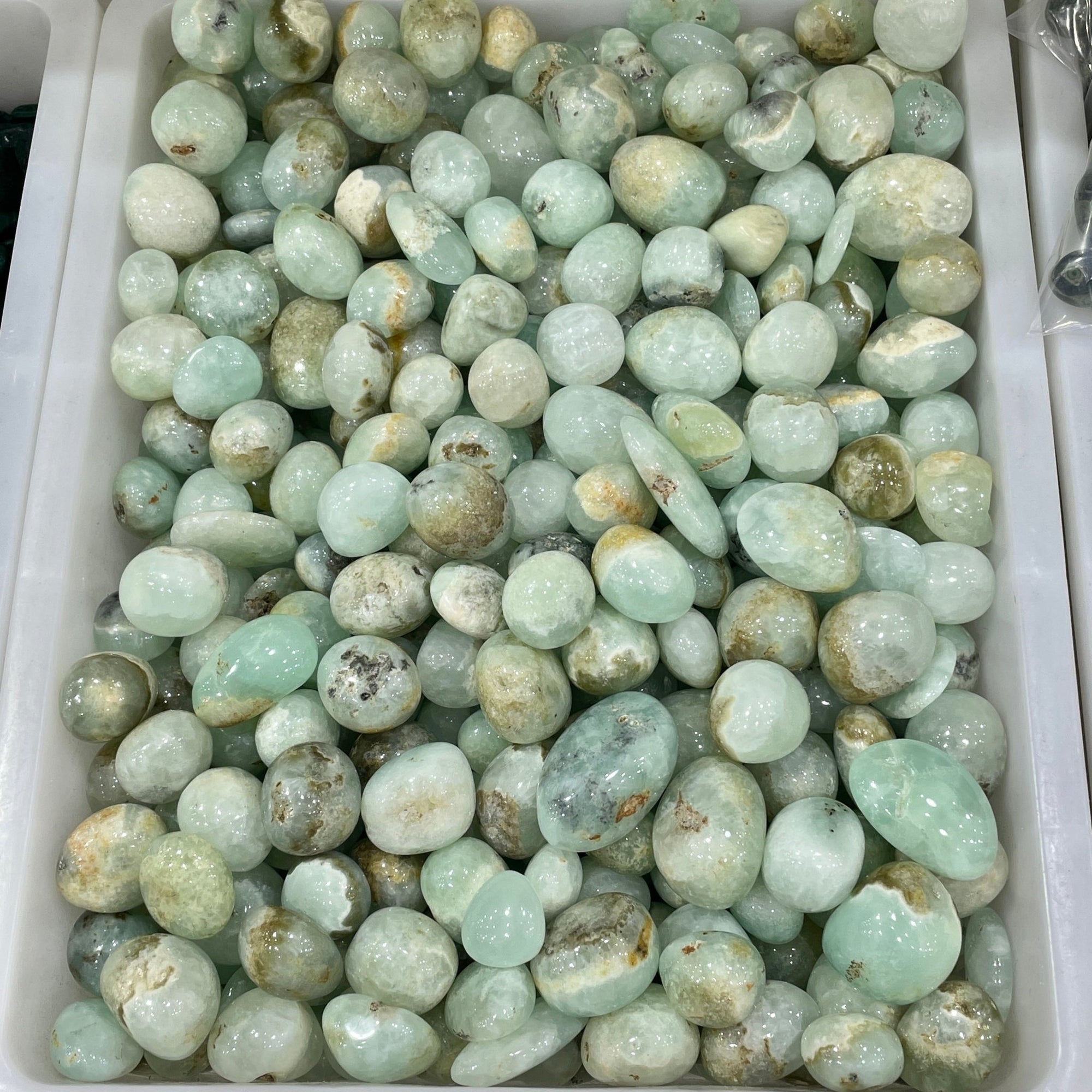 Green Prehnite Agate Tumblestone - RockZ Sourcing Hub