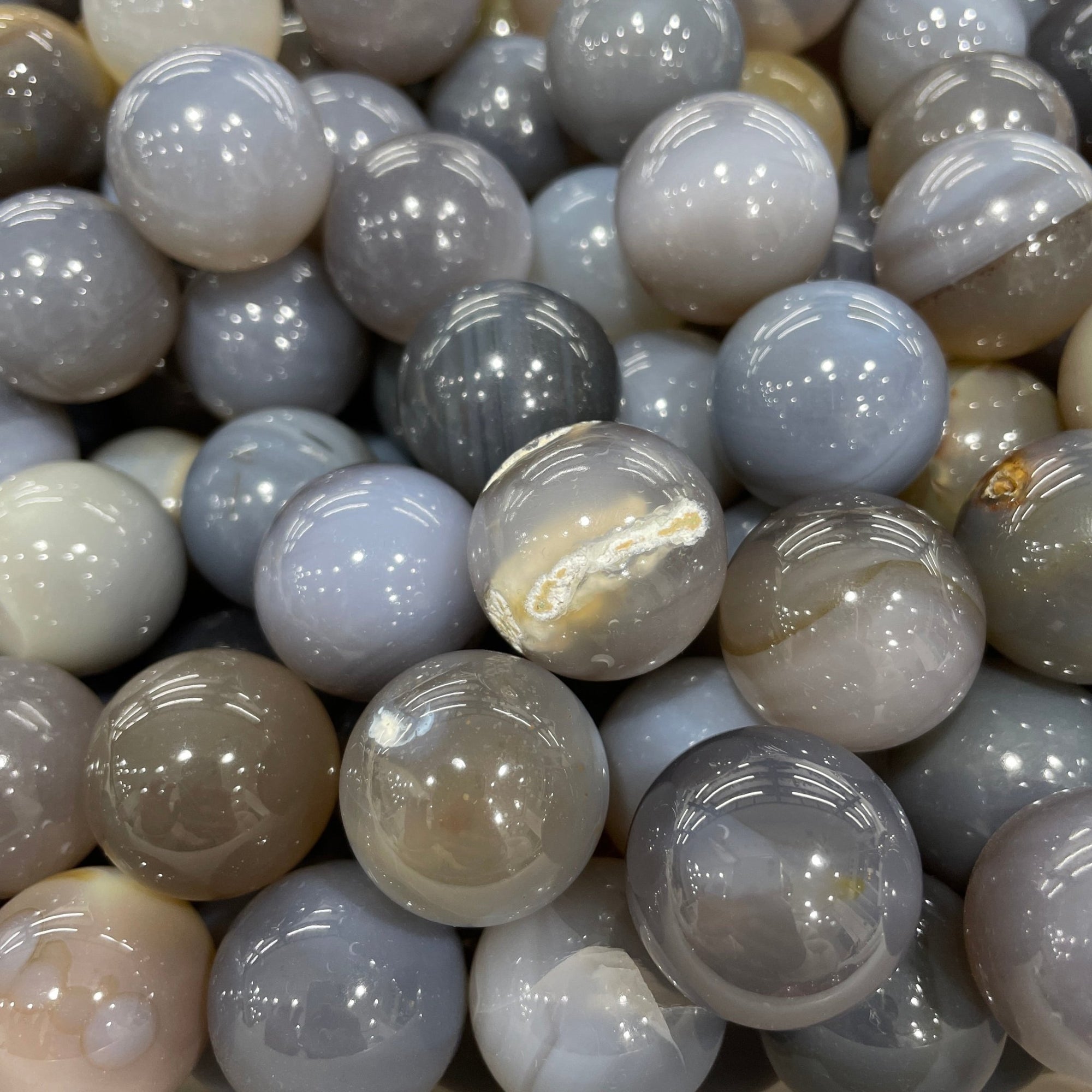 Grey Agate Mini Sphere - RockZ Sourcing Hub