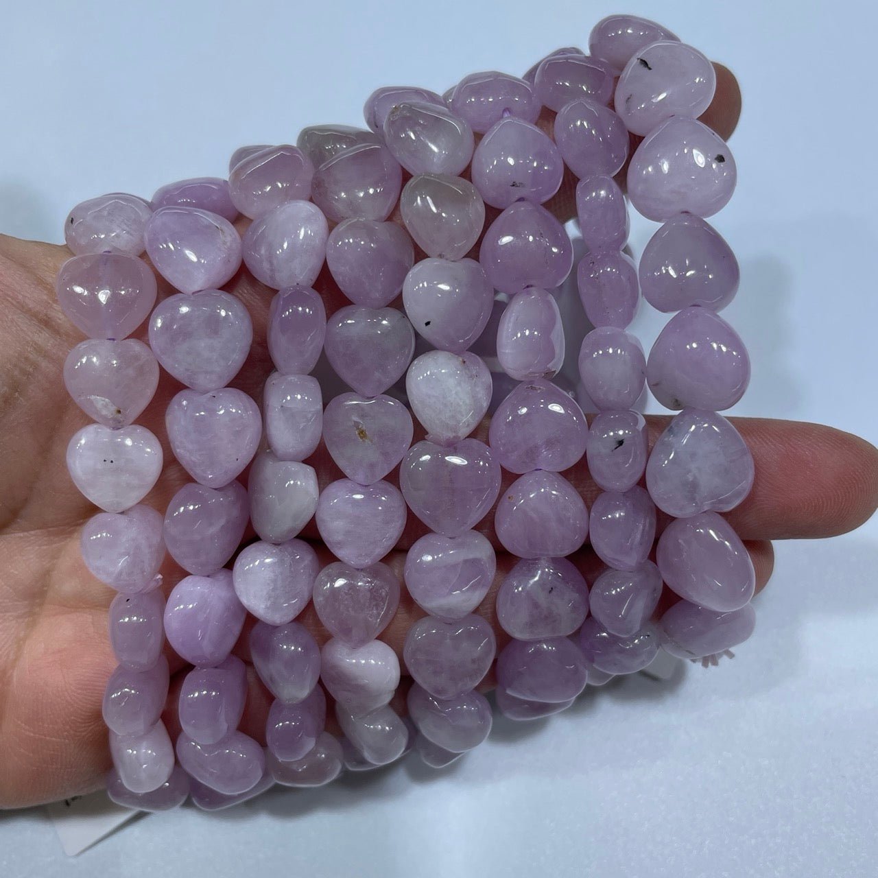 Kunzite Heart - Shape Stretch Bracelet - RockZ Sourcing Hub