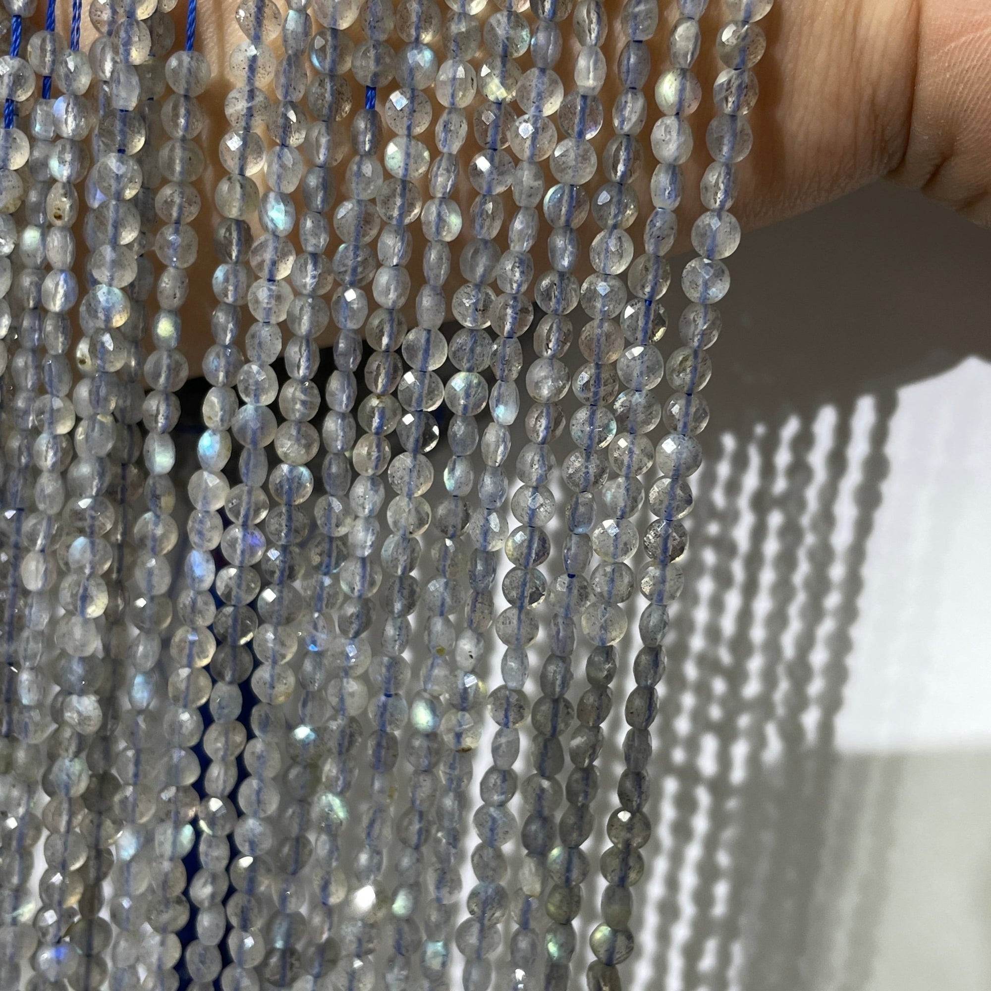 Labradorite AA Grade Faceted Rondelle Bead Strand-Vertical Drilled - RockZ Sourcing Hub