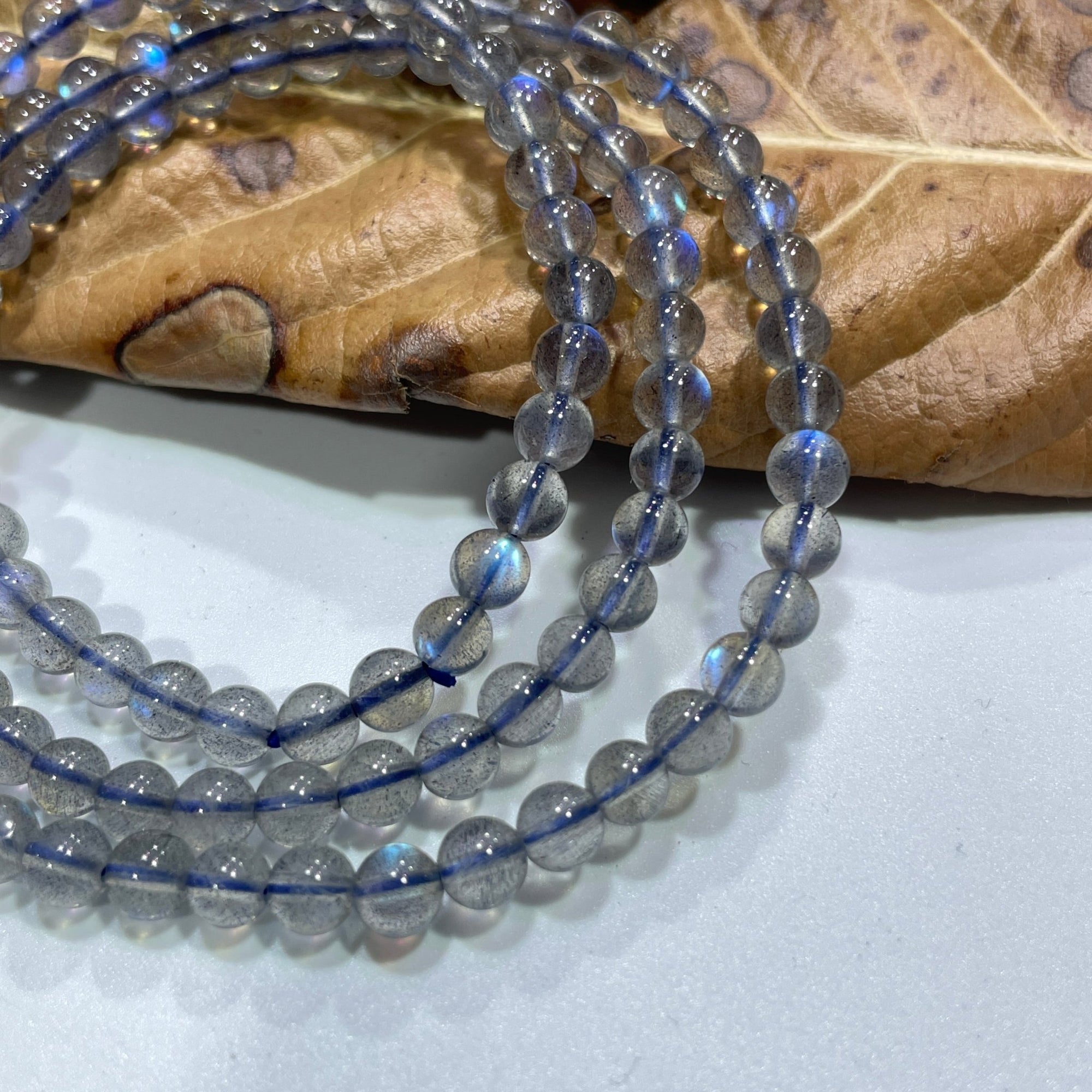Labradorite AAA Grade Round Bead Triple-wrap Stretch Bracelet - RockZ Sourcing Hub