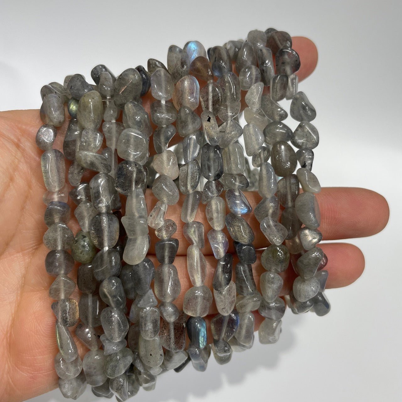 Labradorite Drilled Nugget Stretch Bracelet - RockZ Sourcing Hub