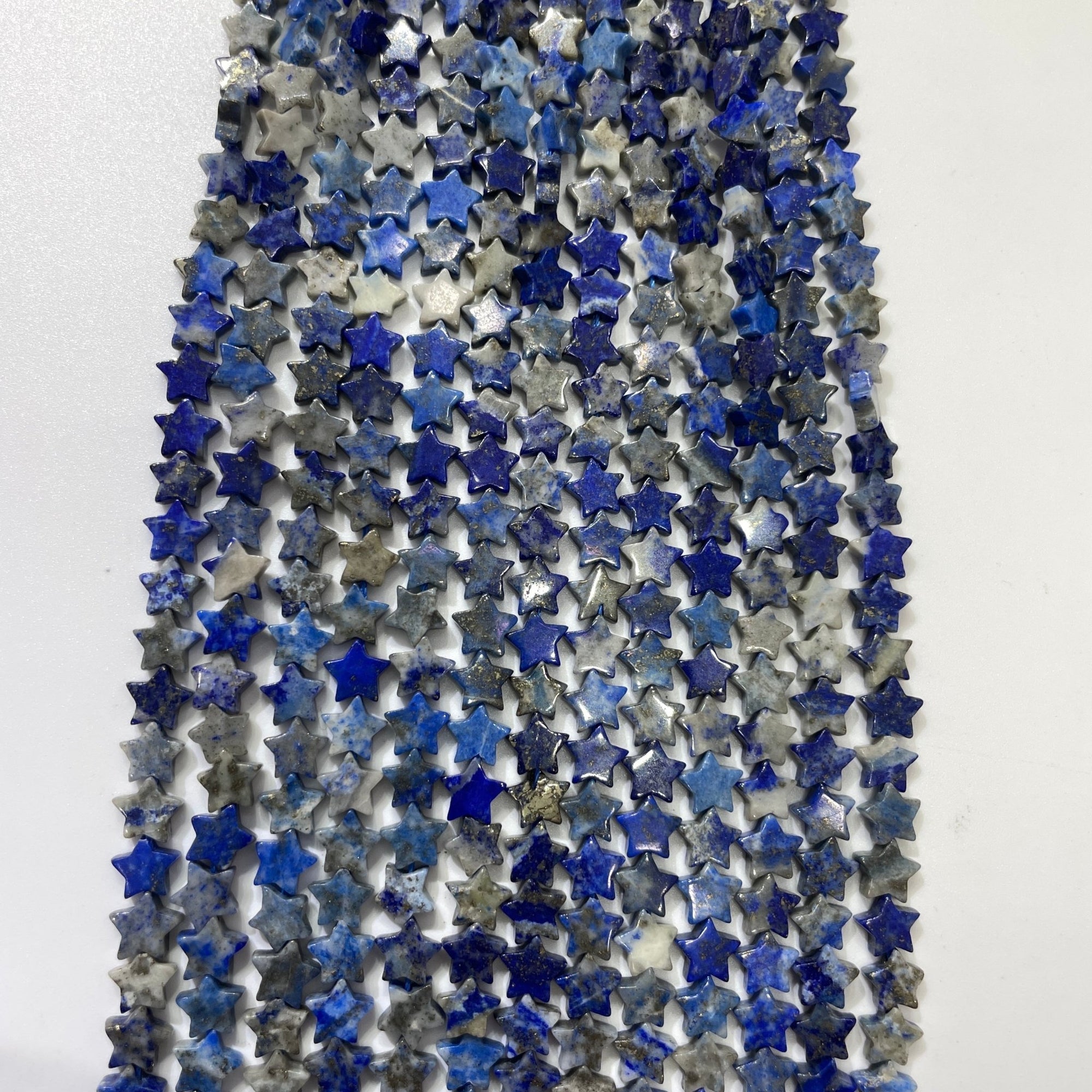 Lapis Double-Sided Flat Star Shaped Bead Strand - RockZ Sourcing Hub