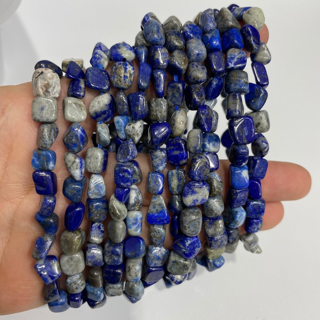 Lapis Drilled Nugget Stretch Bracelet - RockZ Sourcing Hub