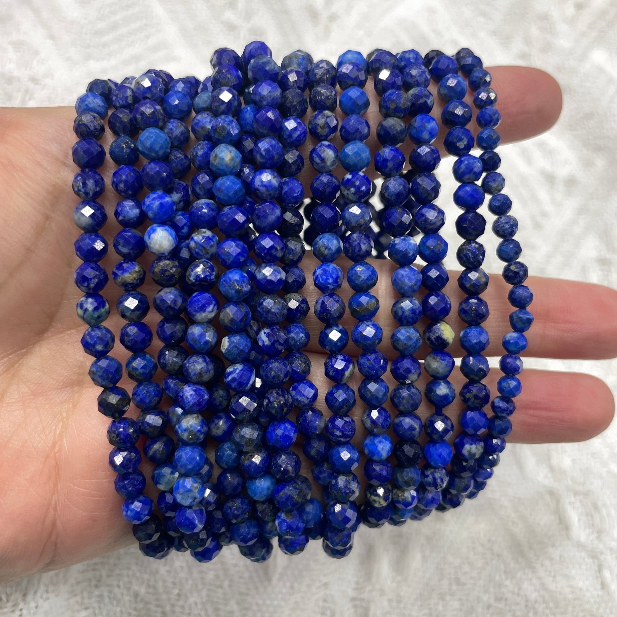 Lapis Faceted Bead Stretch Bracelet - RockZ Sourcing Hub