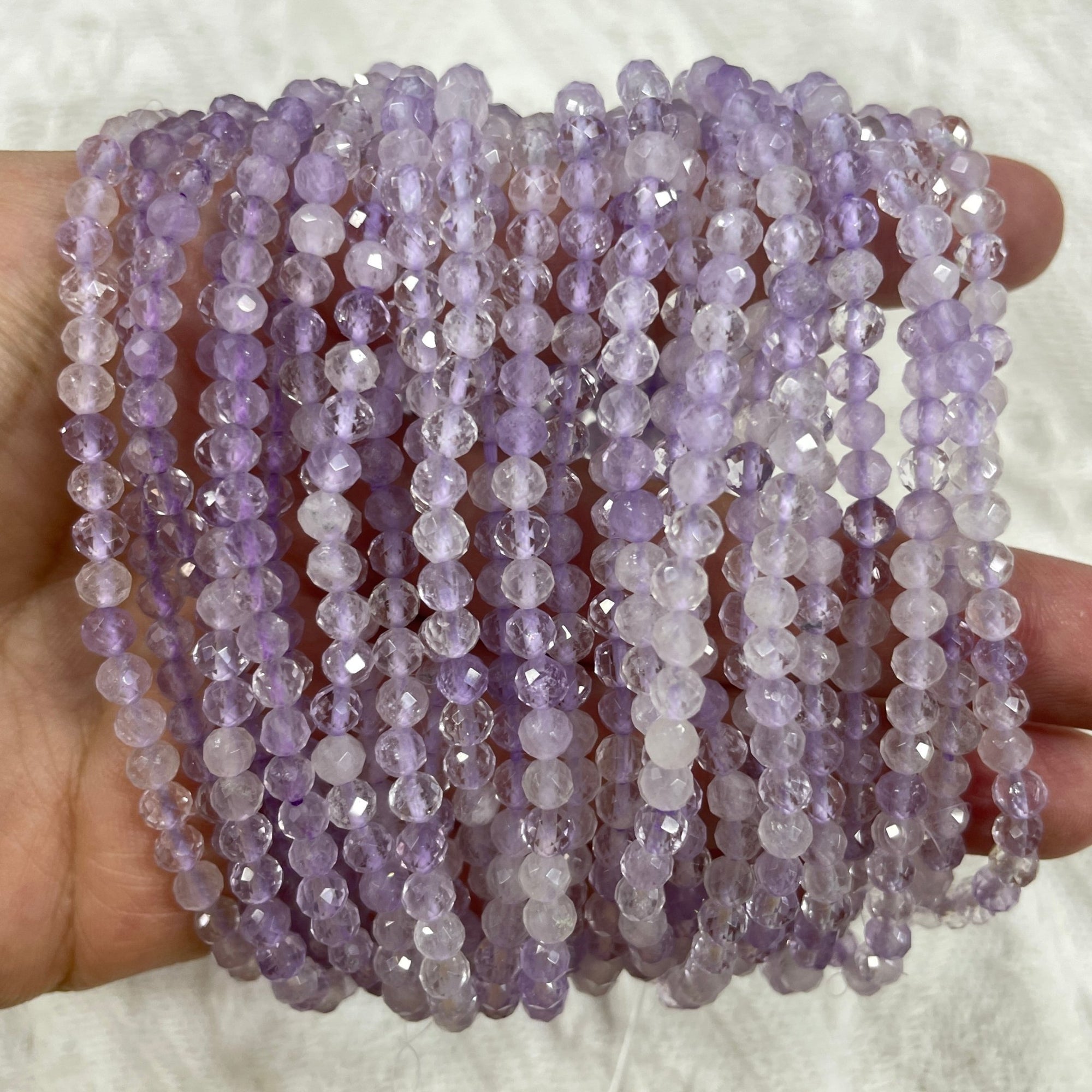 Lavender Amethyst Faceted Bead Stretch Bracelet - RockZ Sourcing Hub