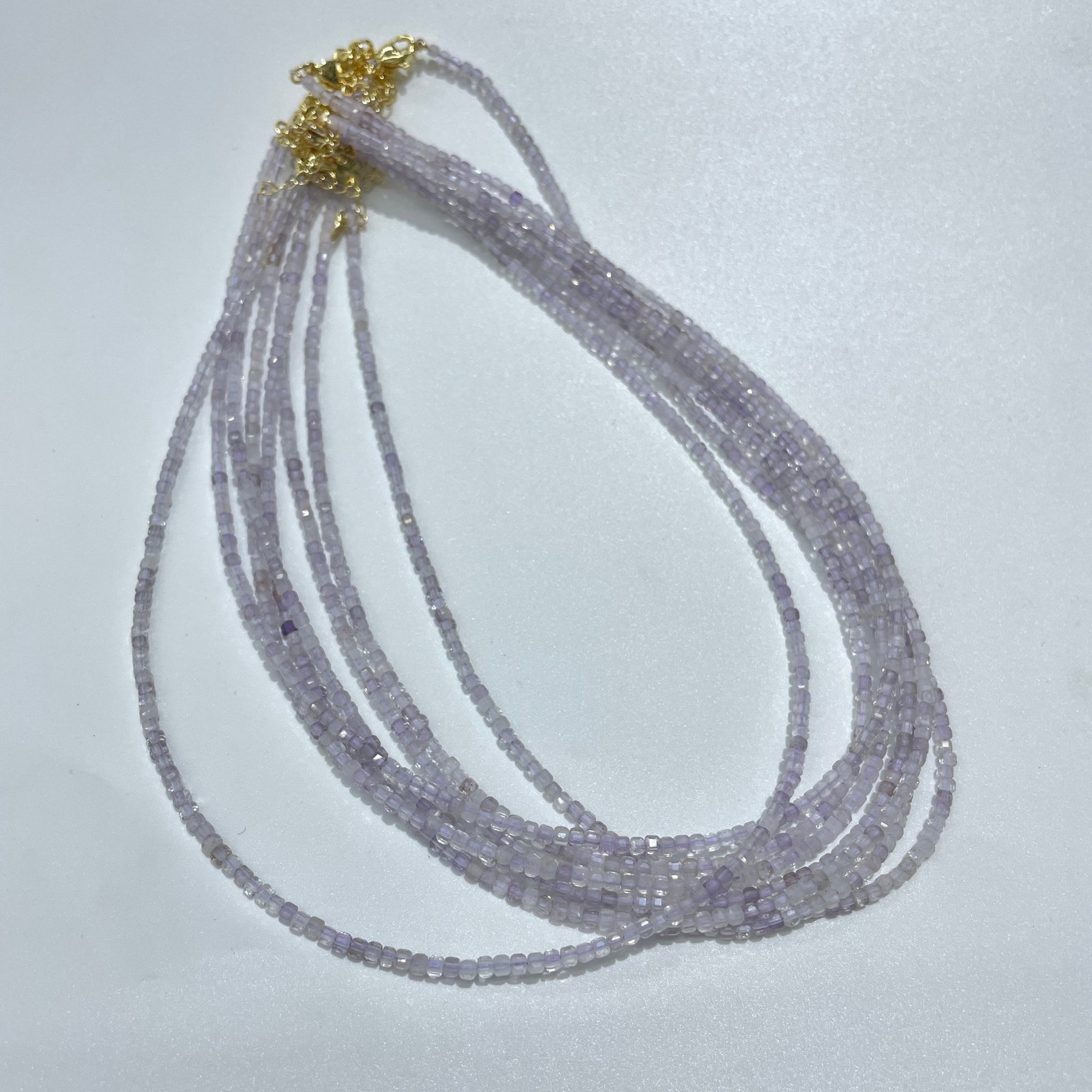 Lavender Amethyst Micro Faceted Cube Collar Necklace - RockZ Sourcing Hub