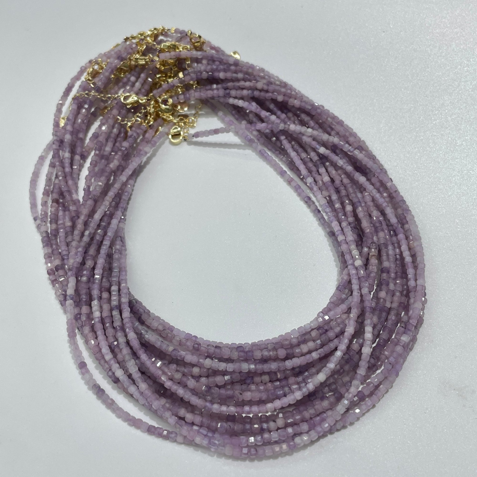 Lepidolite Micro Faceted Cube Collar Necklace - RockZ Sourcing Hub