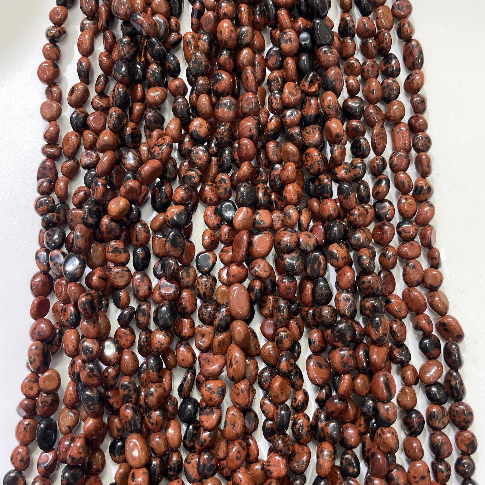 Mahogany Obsidian Nugget Bead Strand - RockZ Sourcing Hub