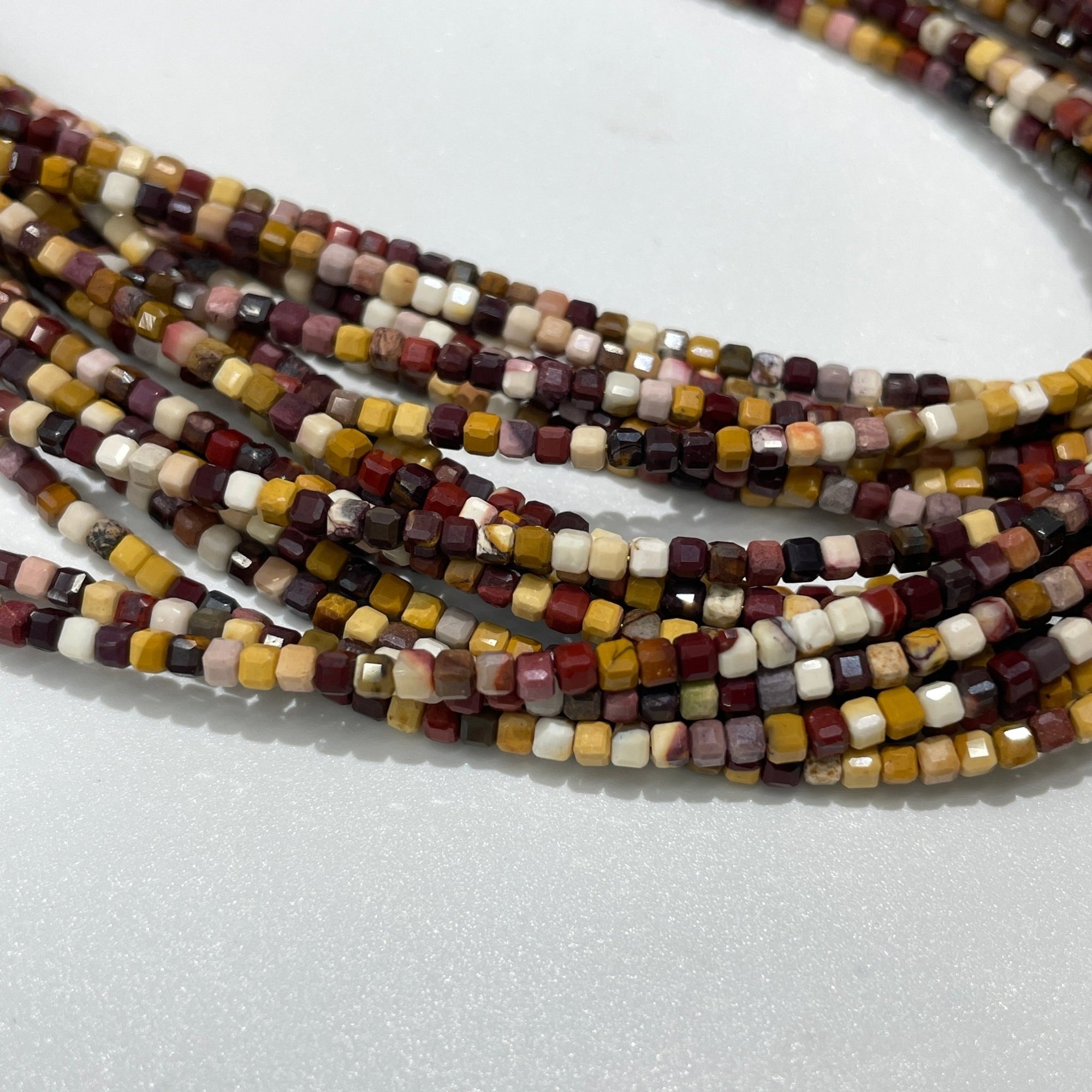 Mookaite Jasper Micro Faceted Cube Collar Necklace - RockZ Sourcing Hub