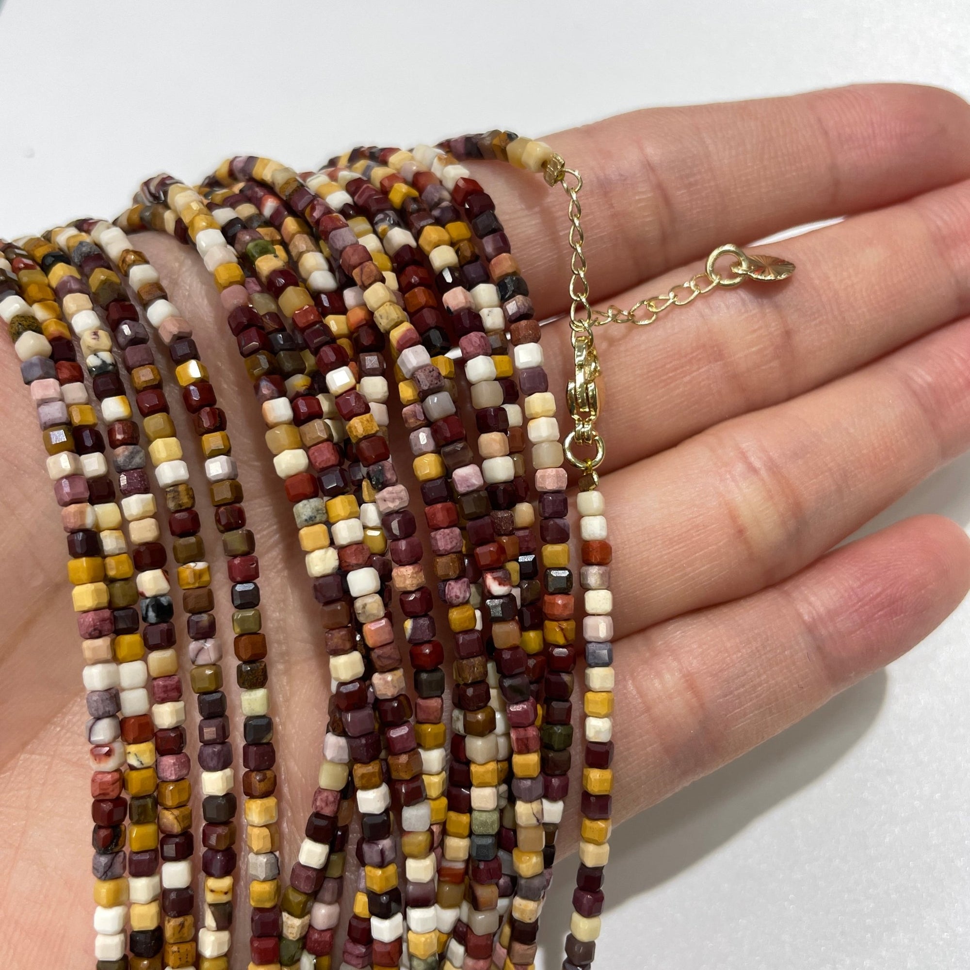 Mookaite Jasper Micro Faceted Cube Collar Necklace - RockZ Sourcing Hub