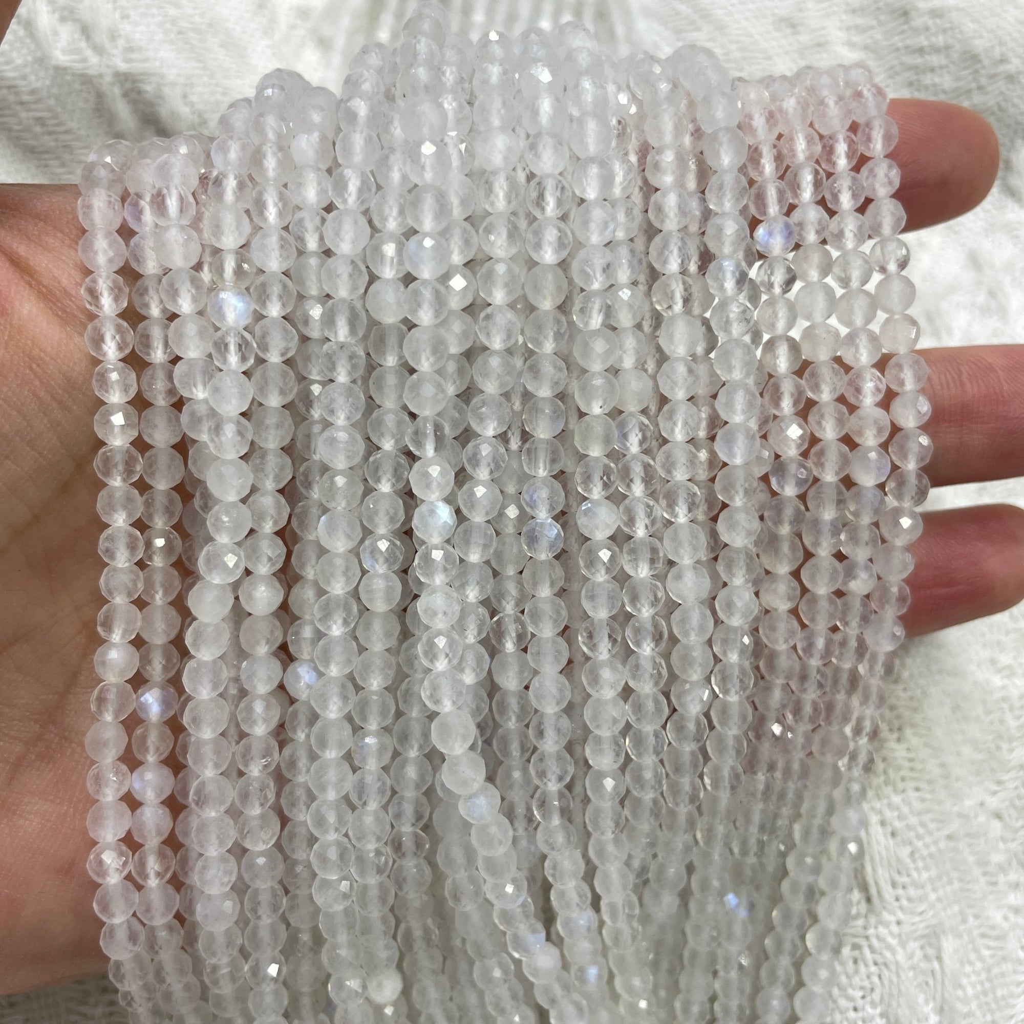 Moonstone Faceted Bead Strand - RockZ Sourcing Hub