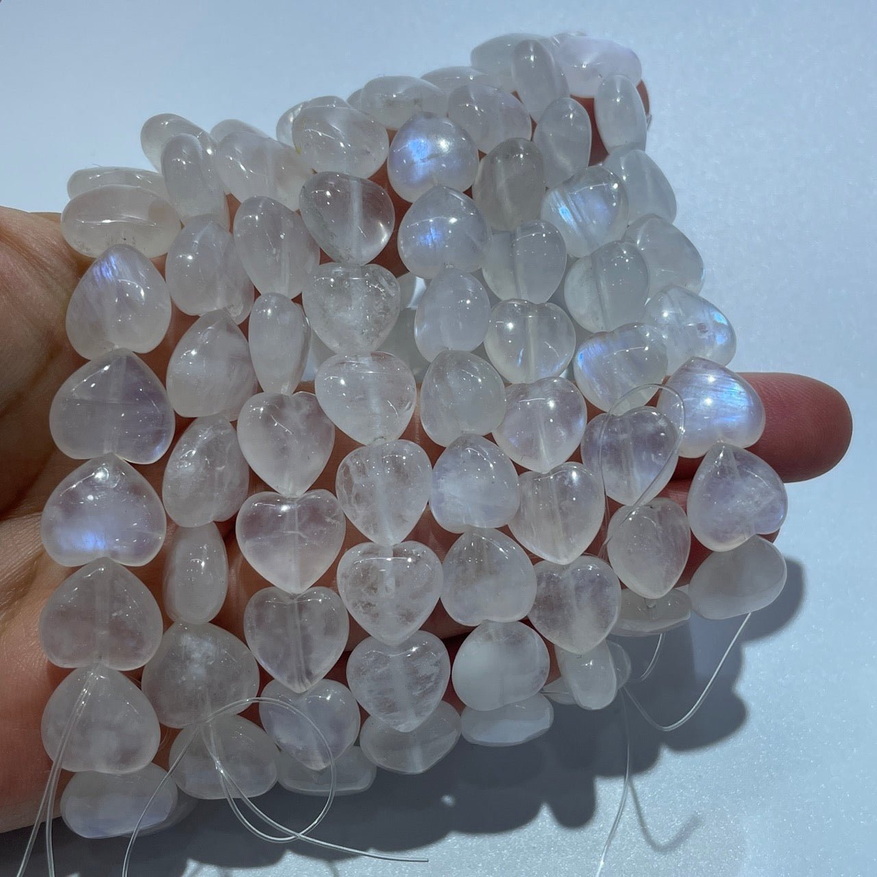Moonstone Heart - Shape Stretch Bracelet - RockZ Sourcing Hub