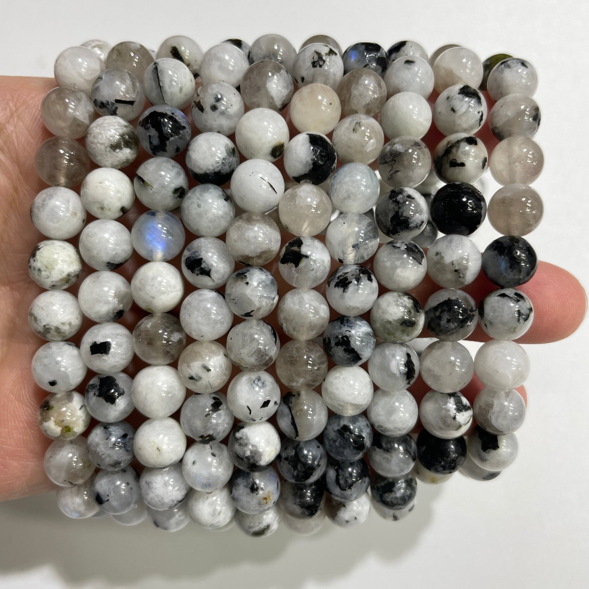 Moonstone Round Bead Stretch Bracelet - RockZ Sourcing Hub