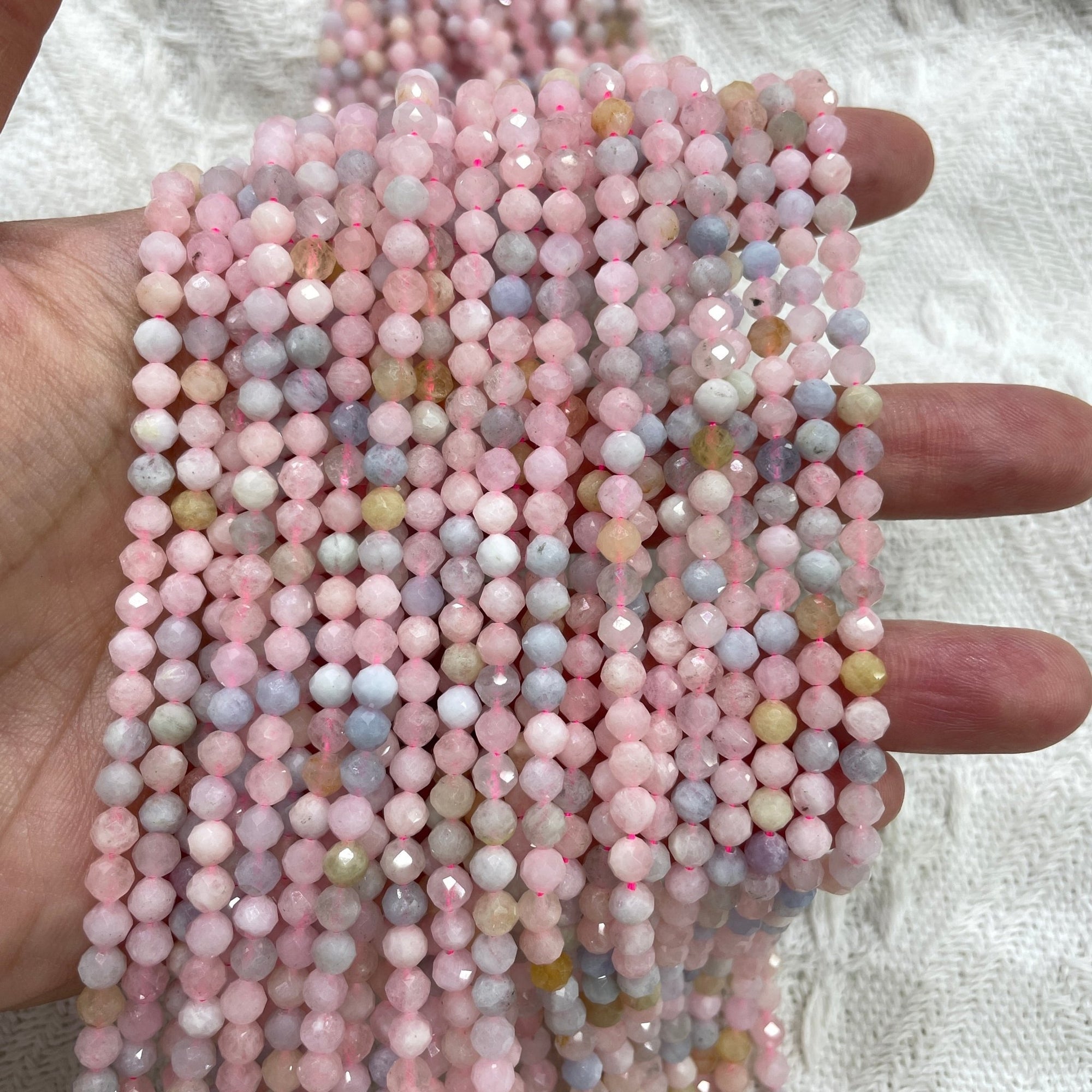 Morganite Faceted Bead Strand - RockZ Sourcing Hub